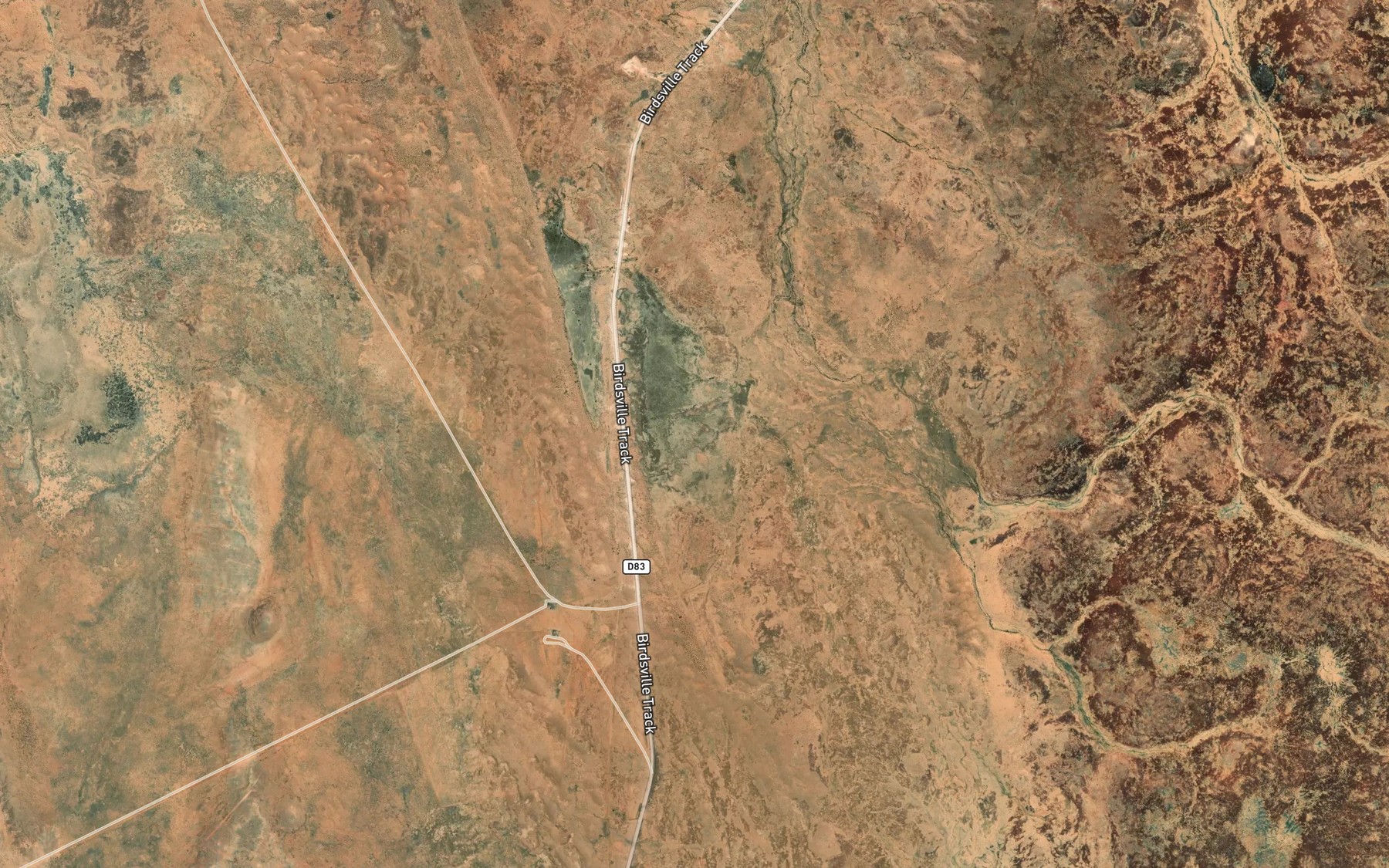 Satellite map of the Lake Tidnacoordooninna