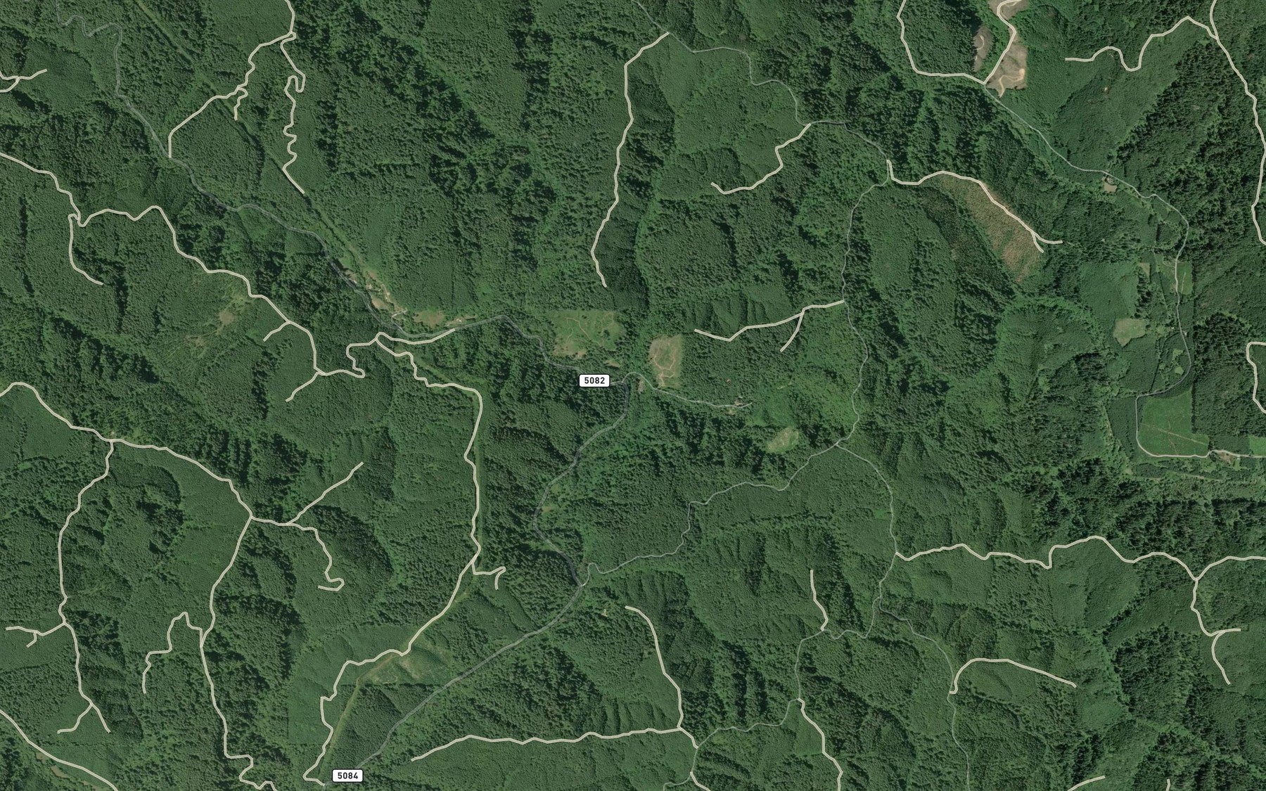 Satellite map of the Cedar Creek