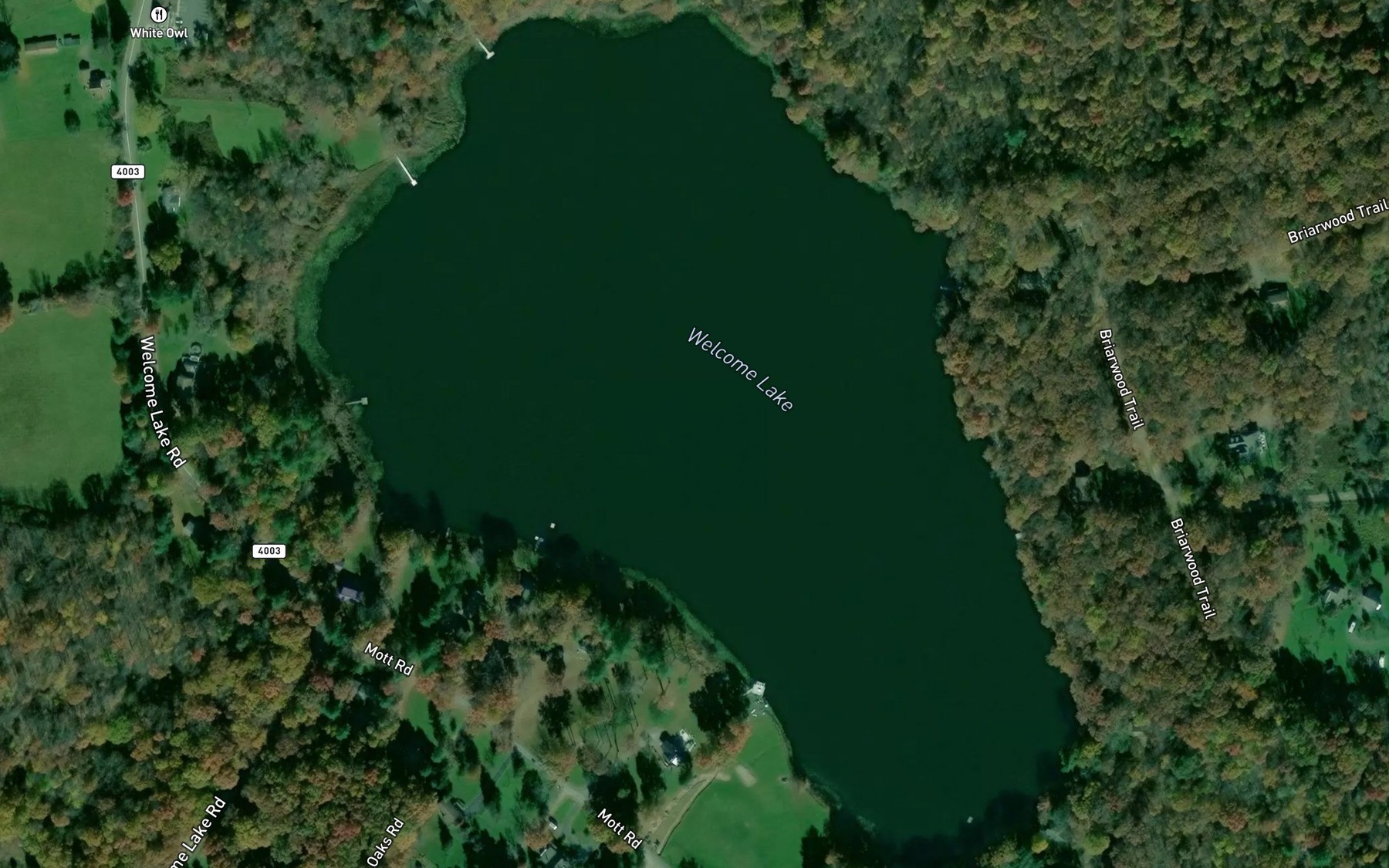 Satellite map of the Welcome Lake