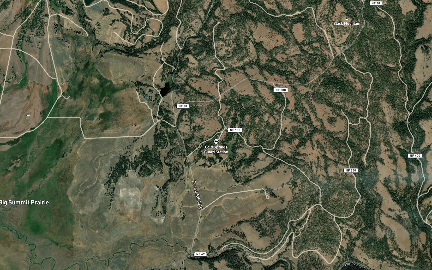 Satellite map of the Cold Springs