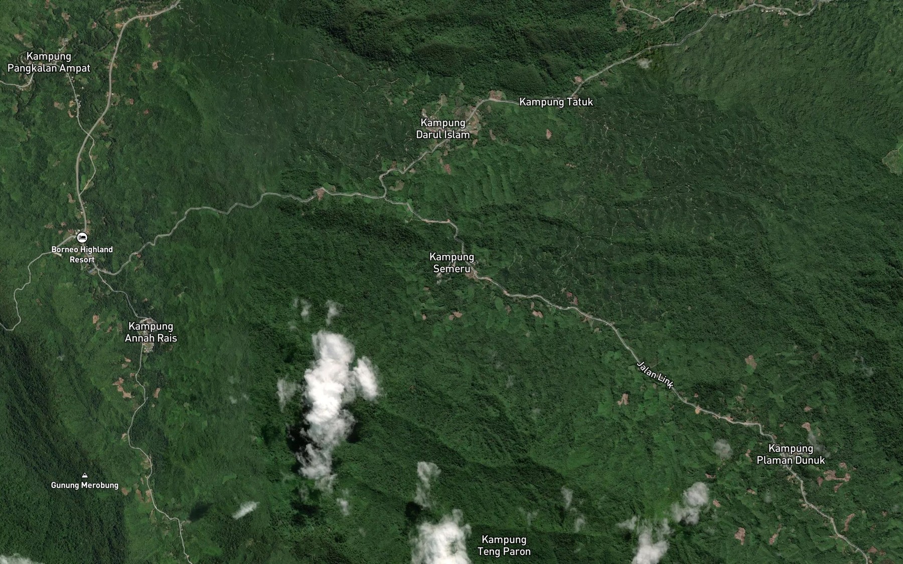 Satellite map of the Sungai Semuru
