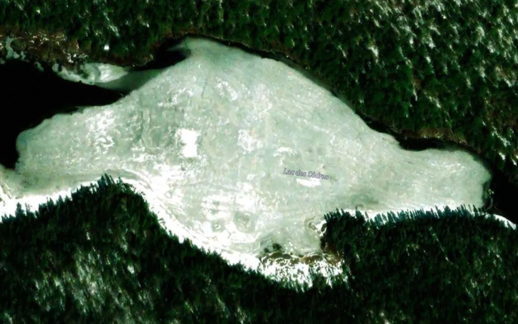 Satellite map of the Lac des Cedres