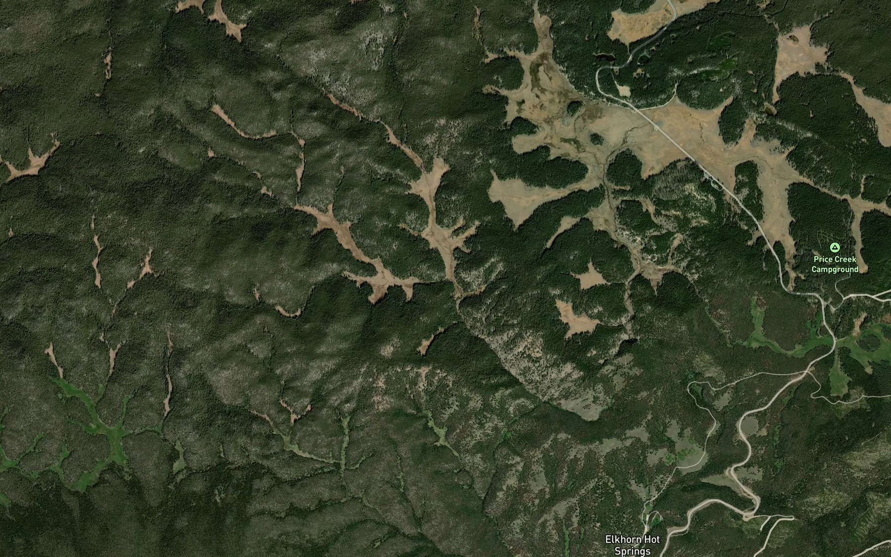 Satellite map of the Beaver Creek
