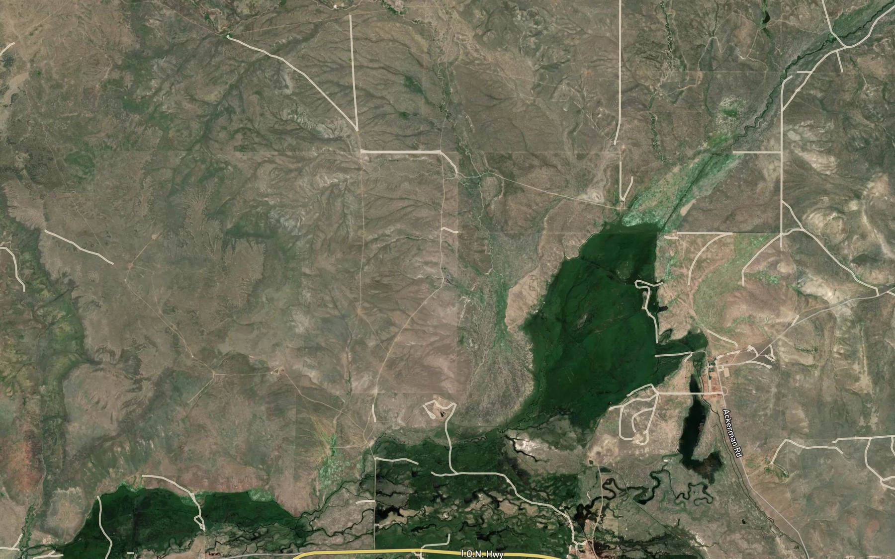 Satellite map of the Mud Spring