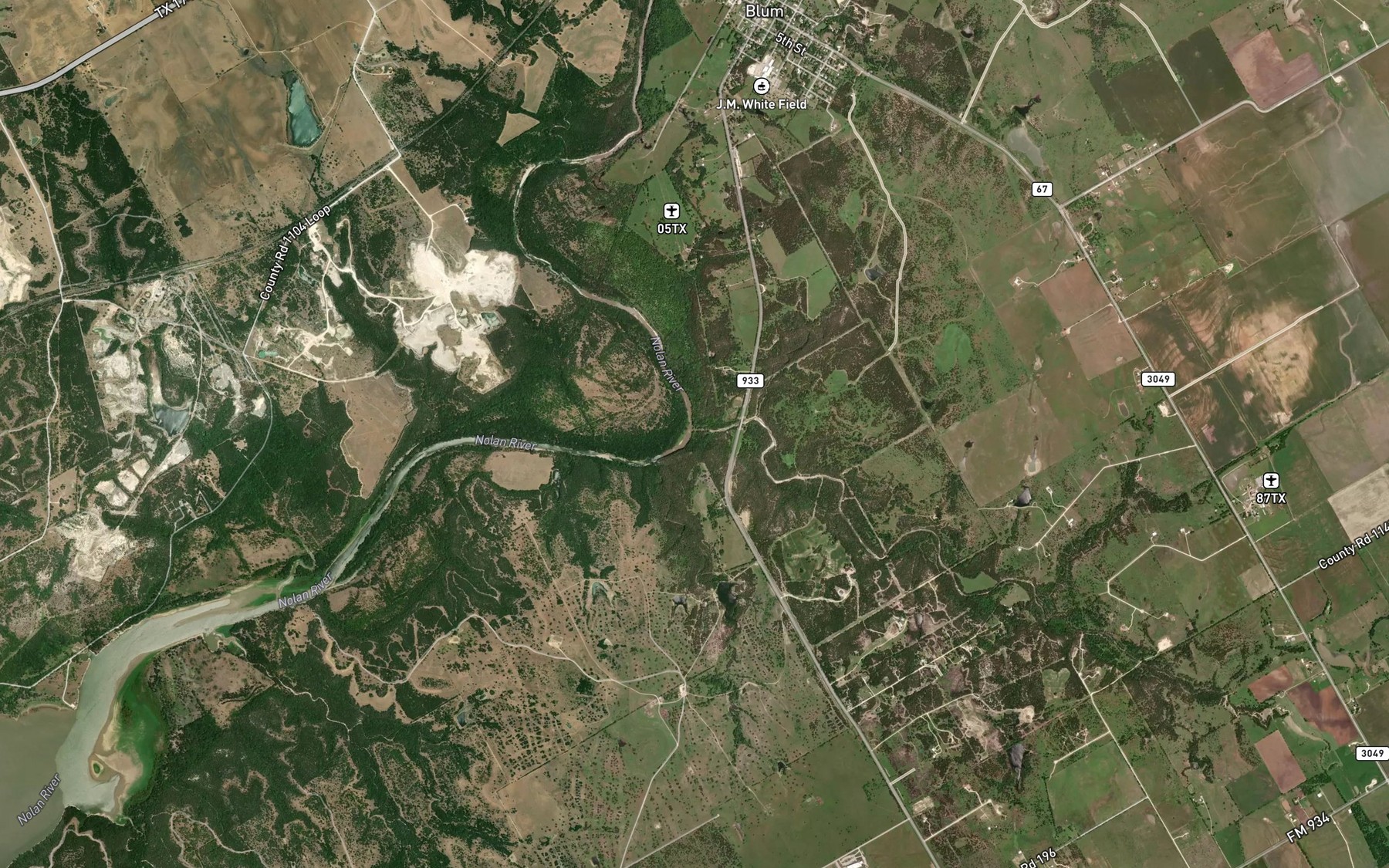 Satellite map of the Rock Creek