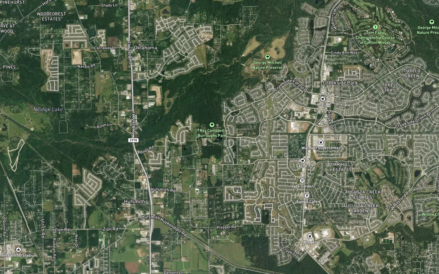 Satellite map of the Marchs Pond