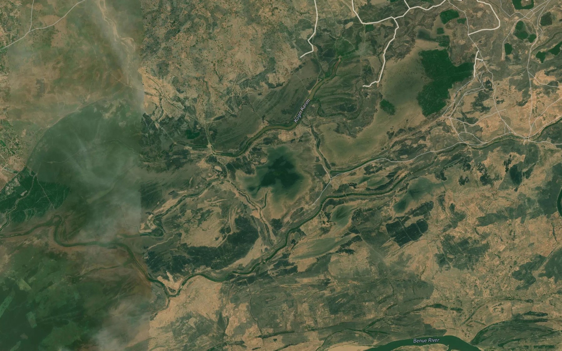 Satellite map of the Lezai Pond