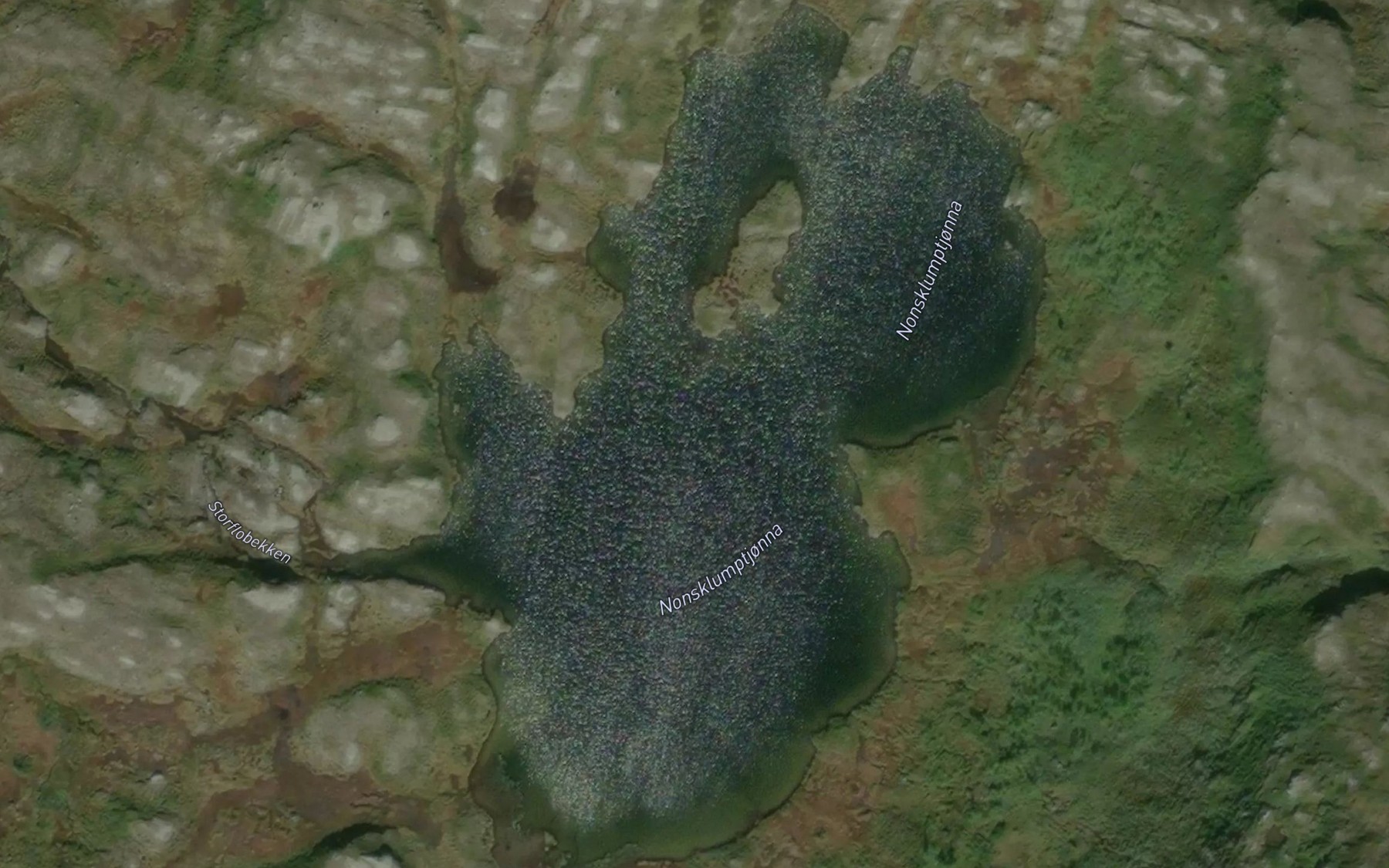 Satellite map of the Nonsklumptjonna