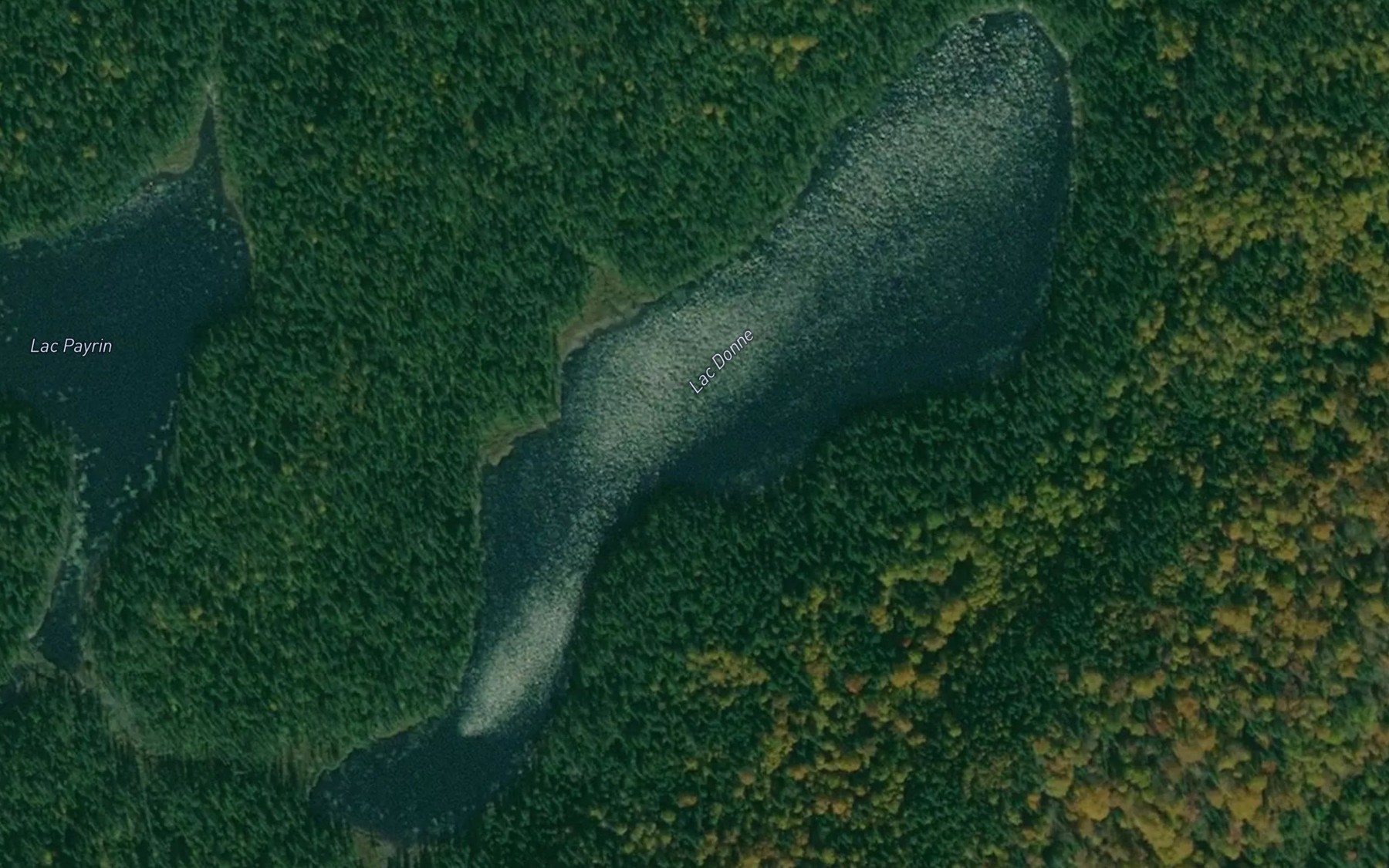 Satellite map of the Lac Donne
