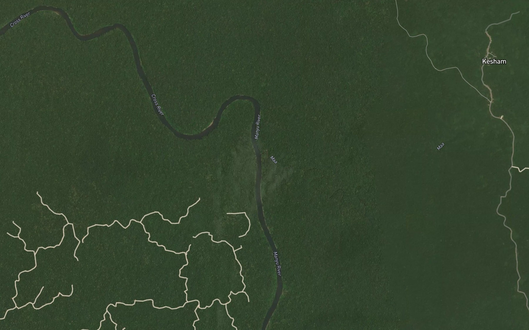 Satellite map of the Manyu