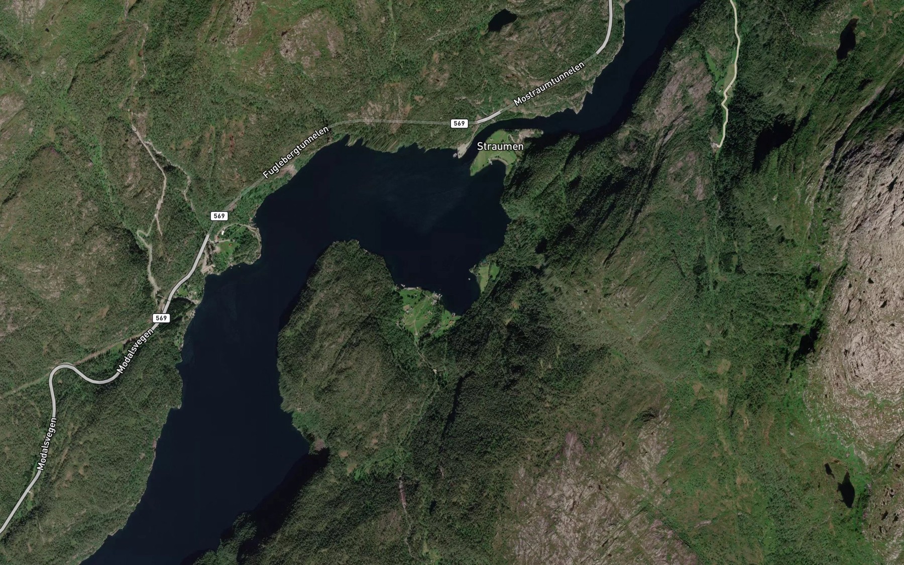 Satellite map of the Mostraumsviki