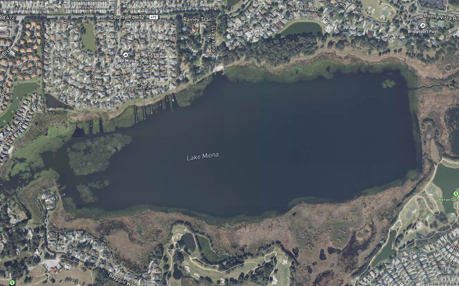 Satellite map of the Lake Miona