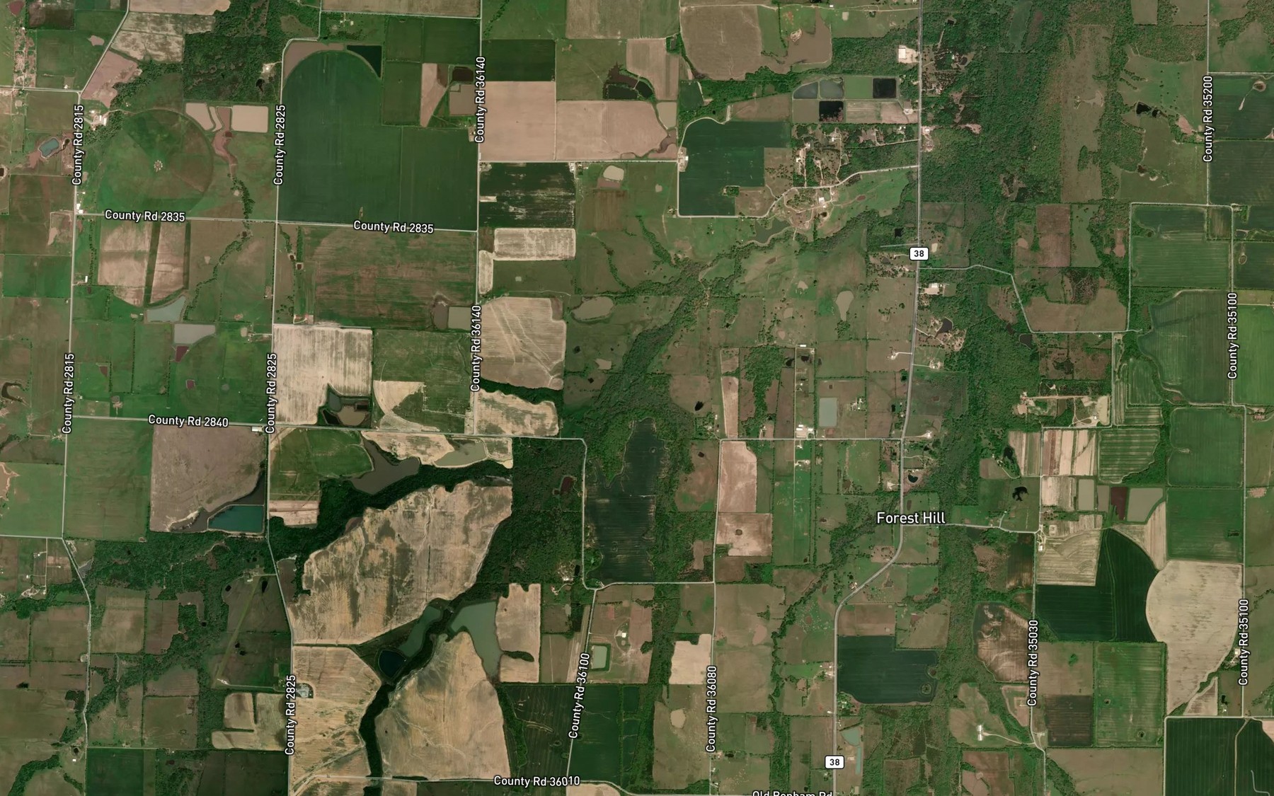 Satellite map of the Gordon Creek