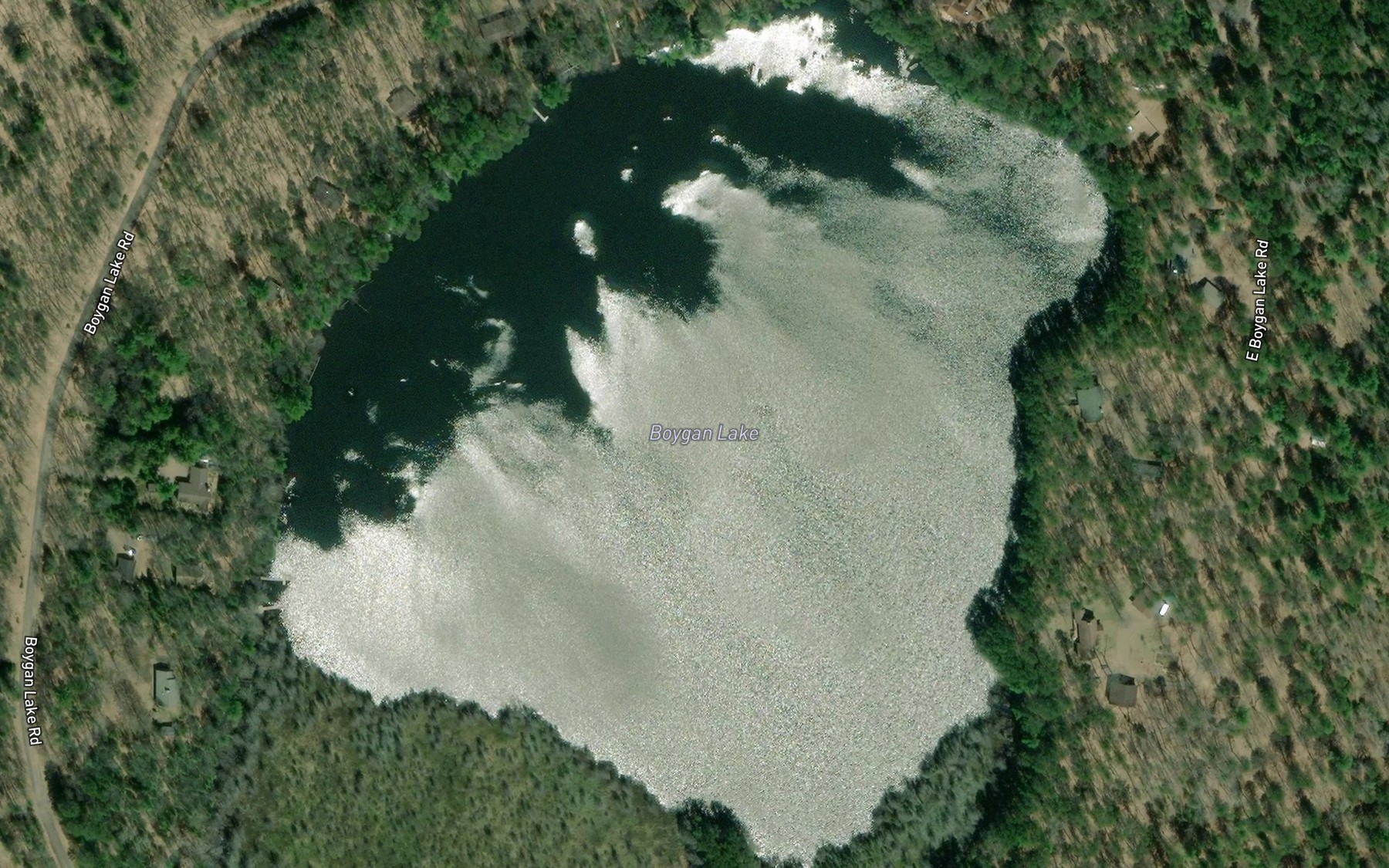 Satellite map of the Boygan Lake
