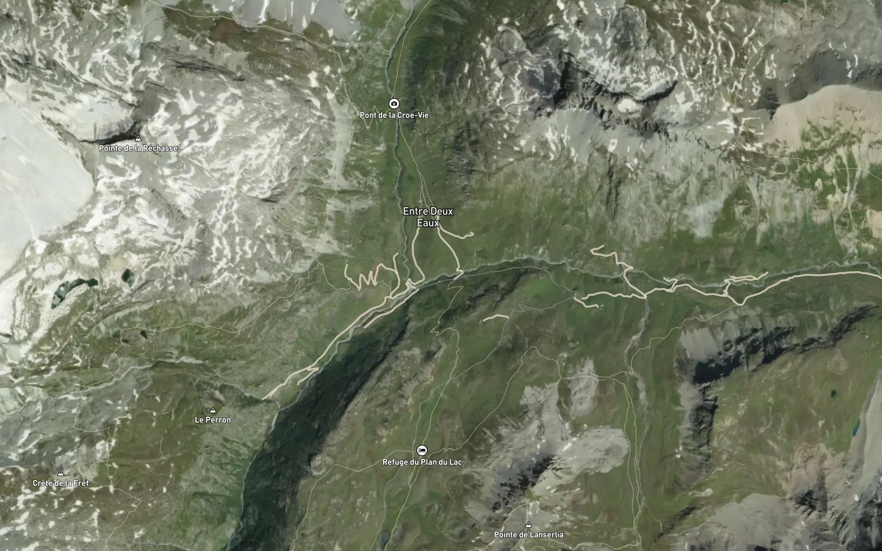 Satellite map of the Torrent de la Rocheure