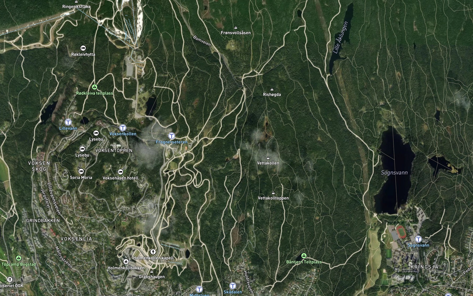 Satellite map of the Skadalsbekken