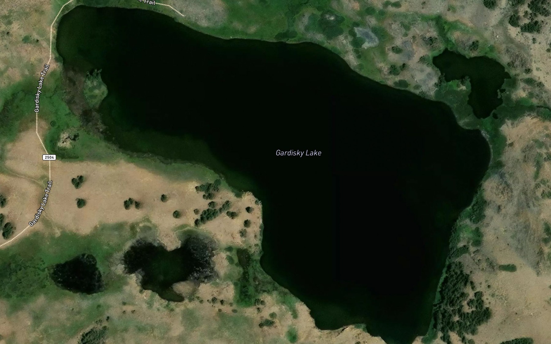 Satellite map of the Gardisky Lake