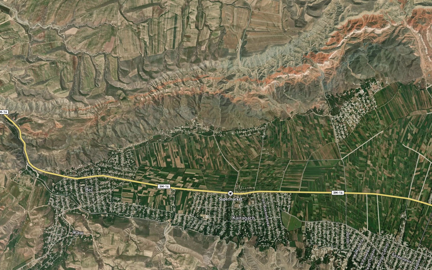 Satellite map of the Kanal Yangi-Kyungey