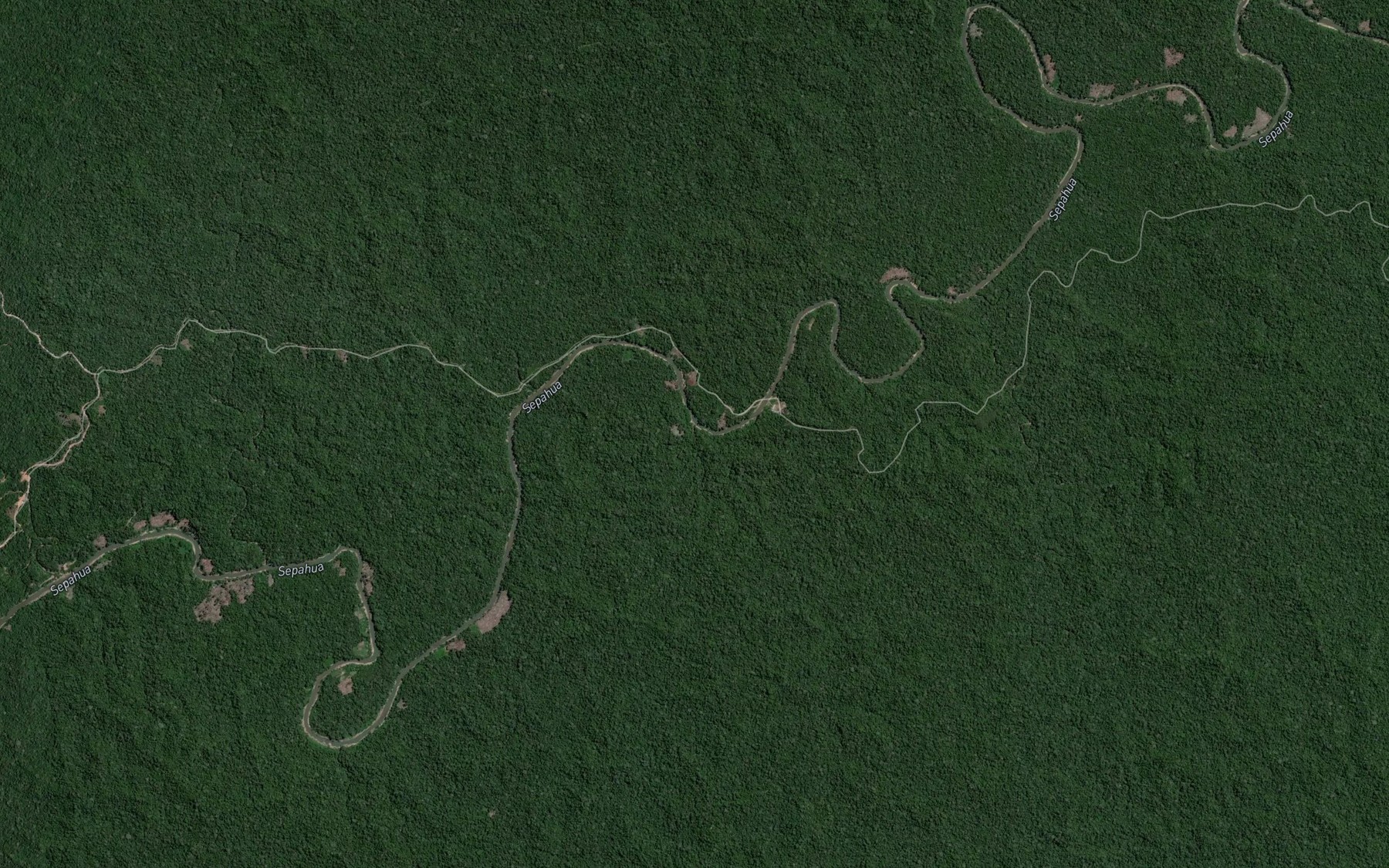 Satellite map of the Quebrada Capirona