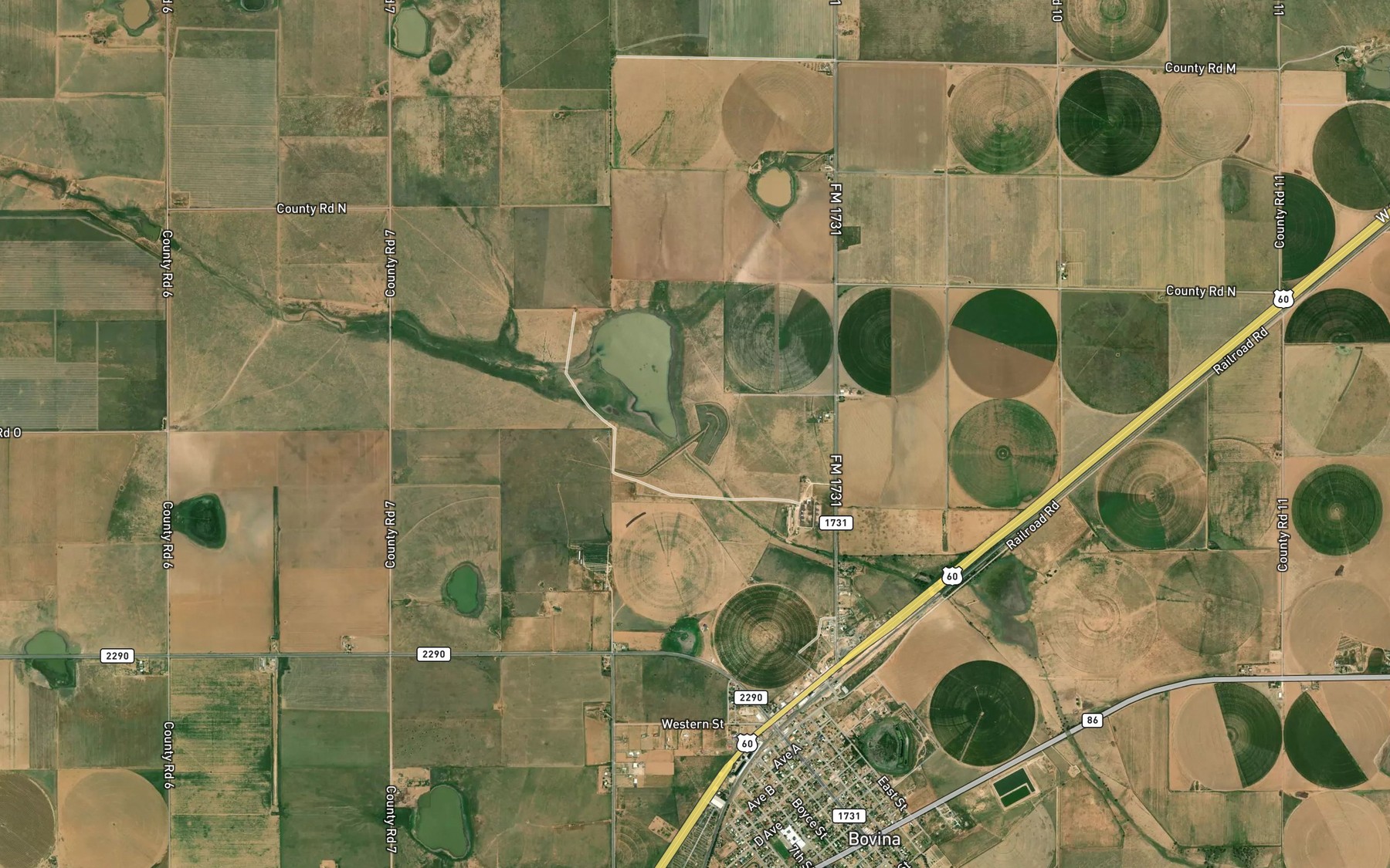 Satellite map of the Soil Conservation Service Site 2 Reservoir