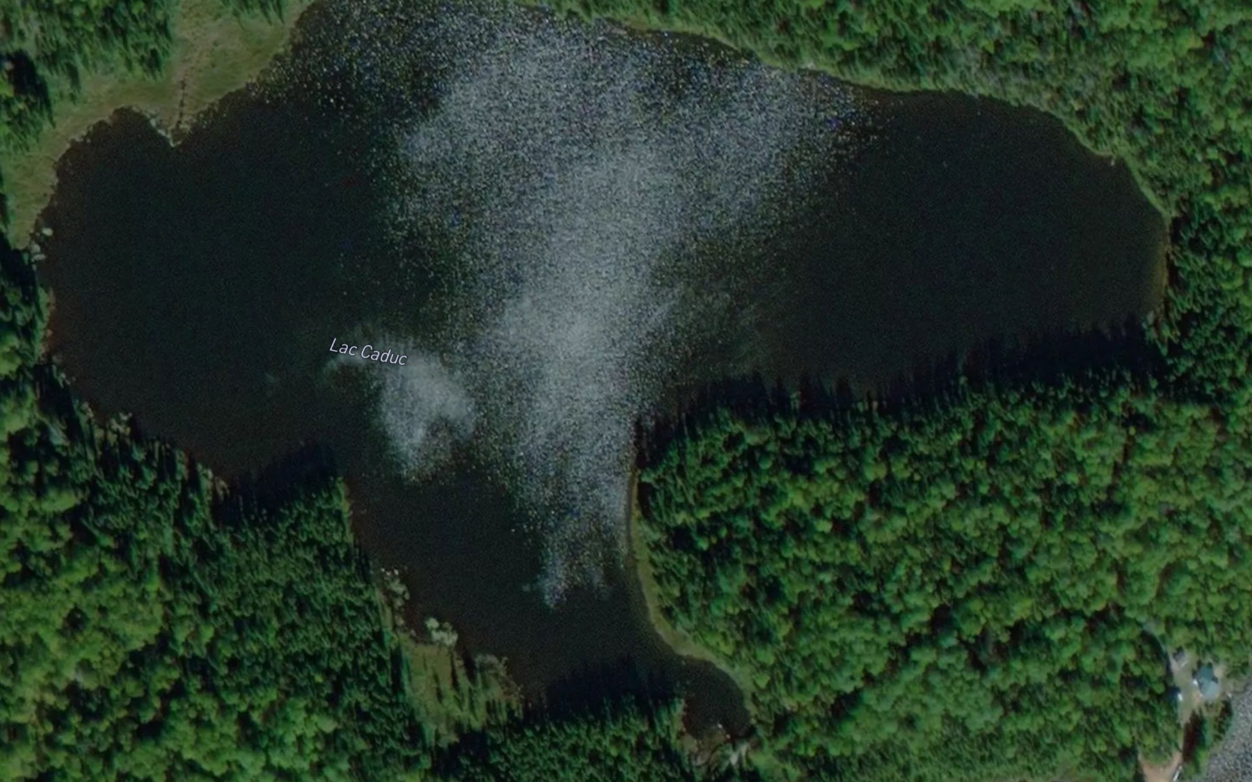 Satellite map of the Lac Caduc