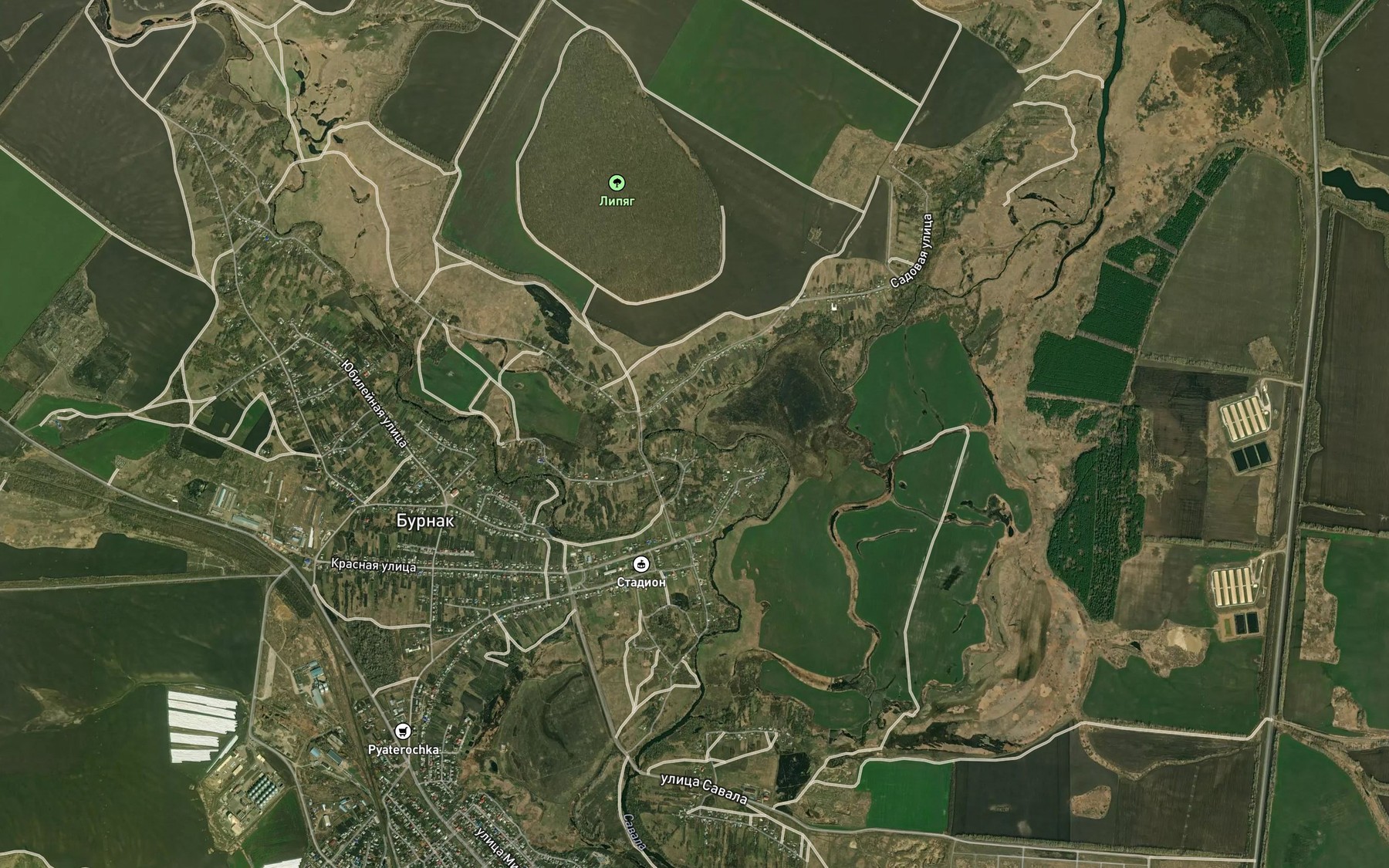Satellite map of the Malaya Burnachka