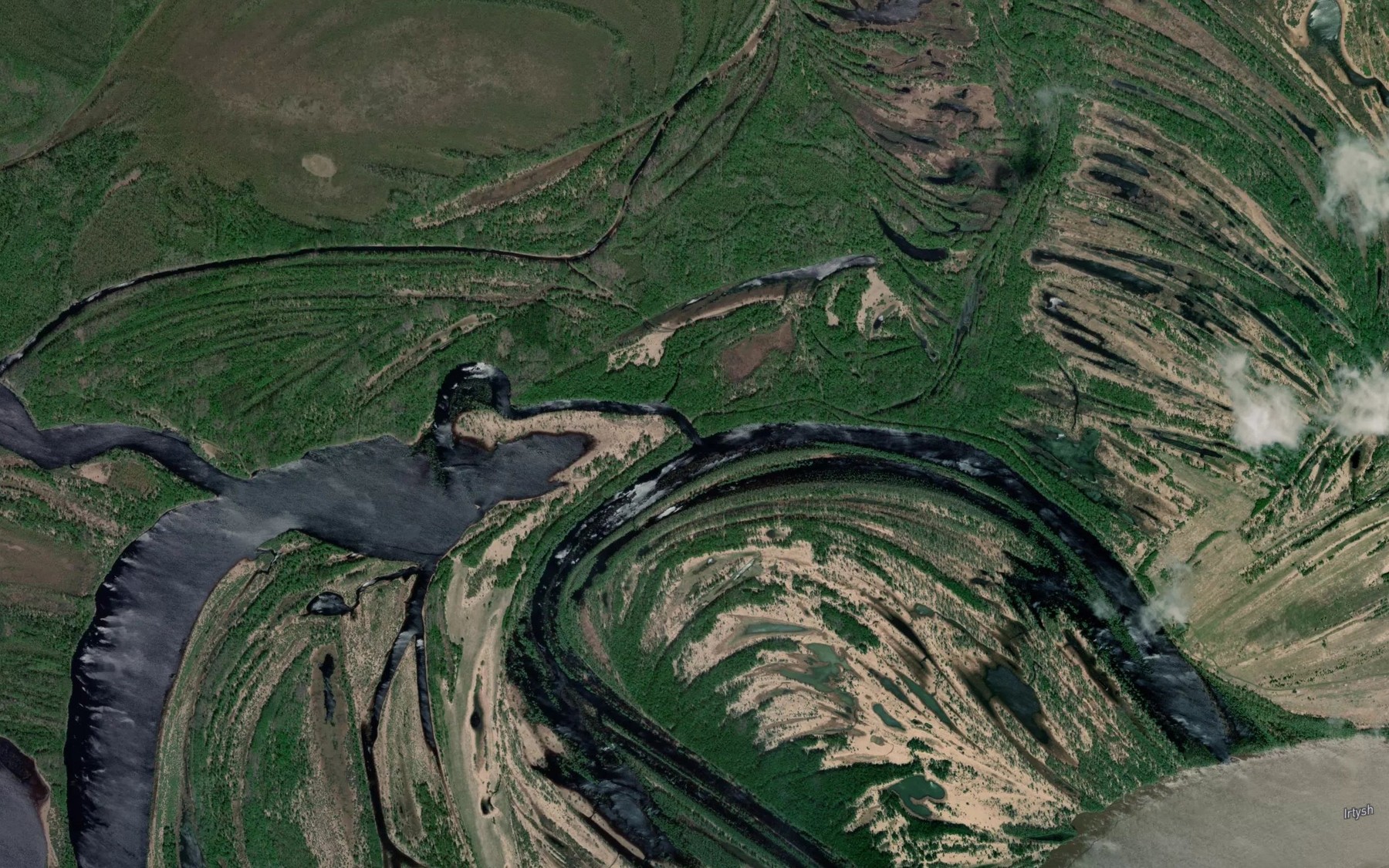 Satellite map of the Tyuma