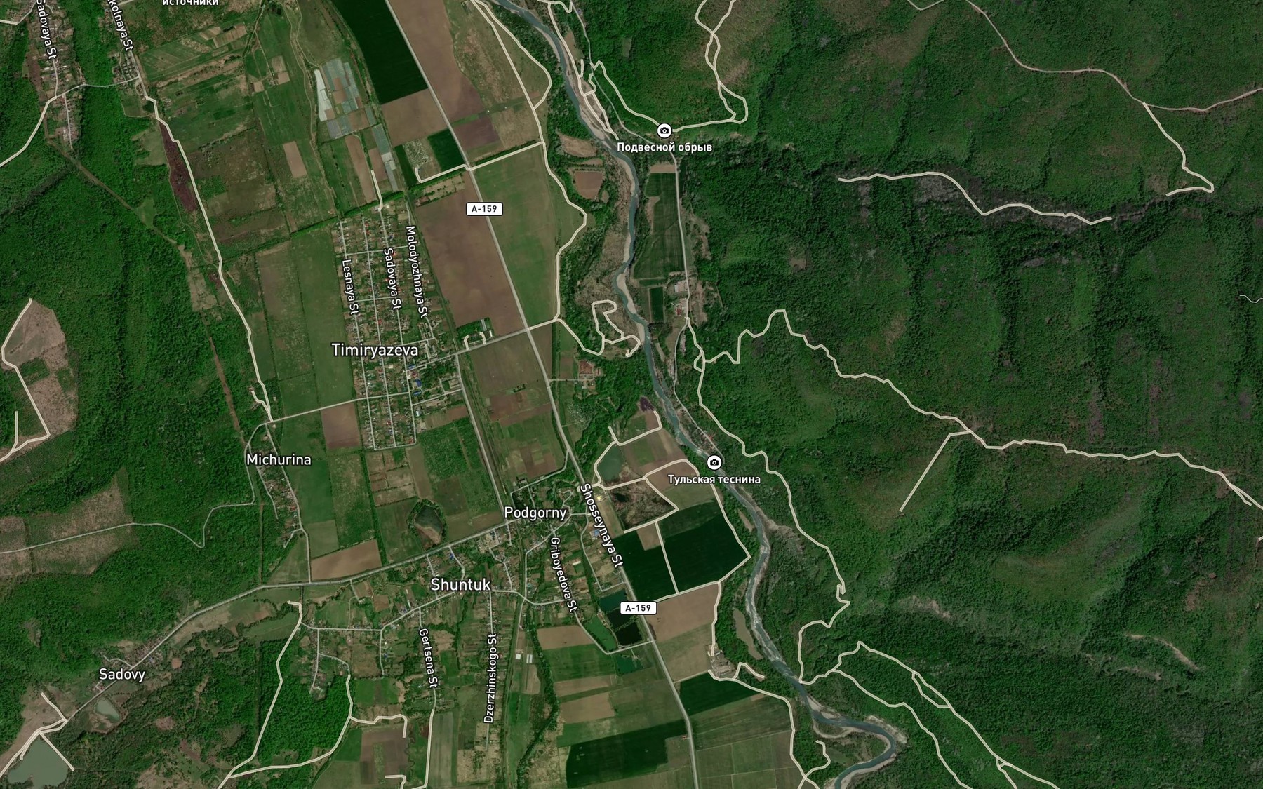 Satellite map of the Shuntuk