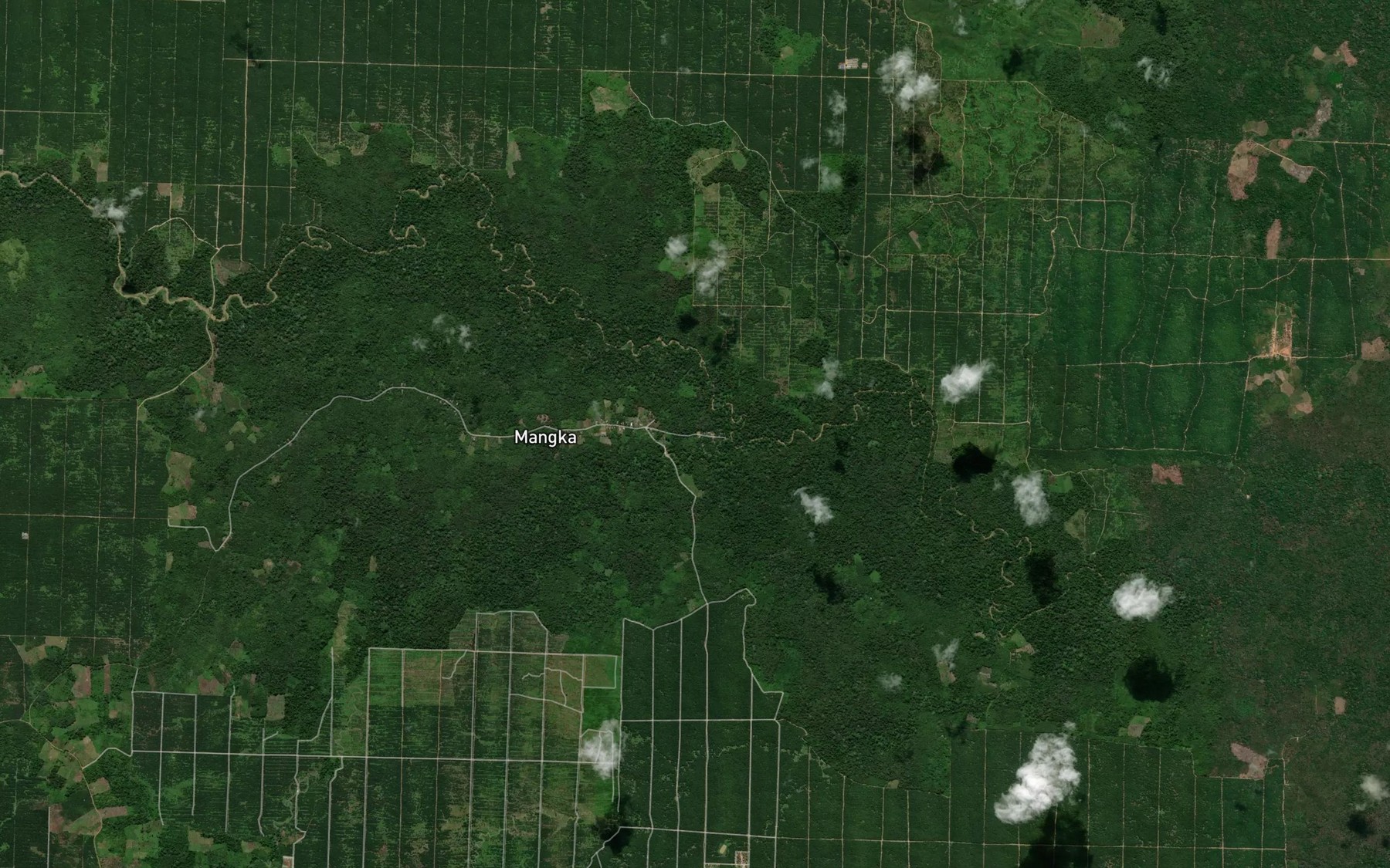 Satellite map of the Sungai Mangka