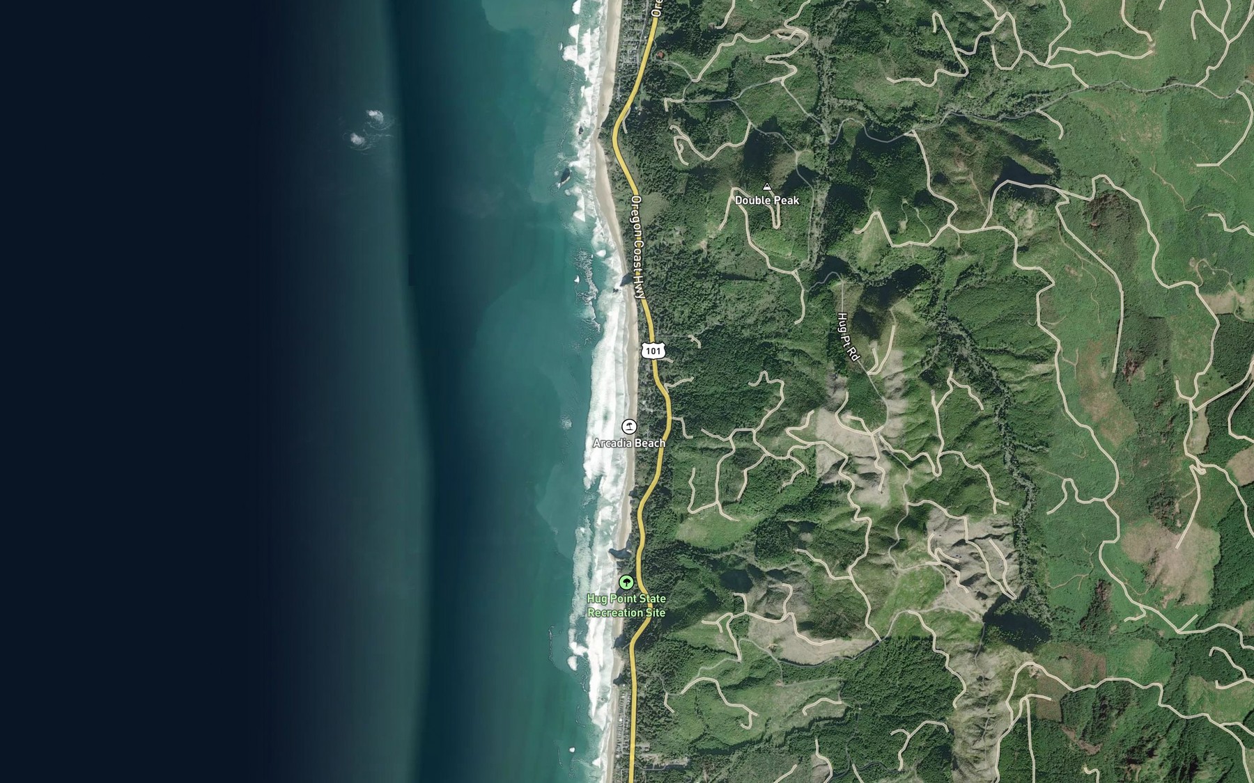 Satellite map of the Griffin Creek