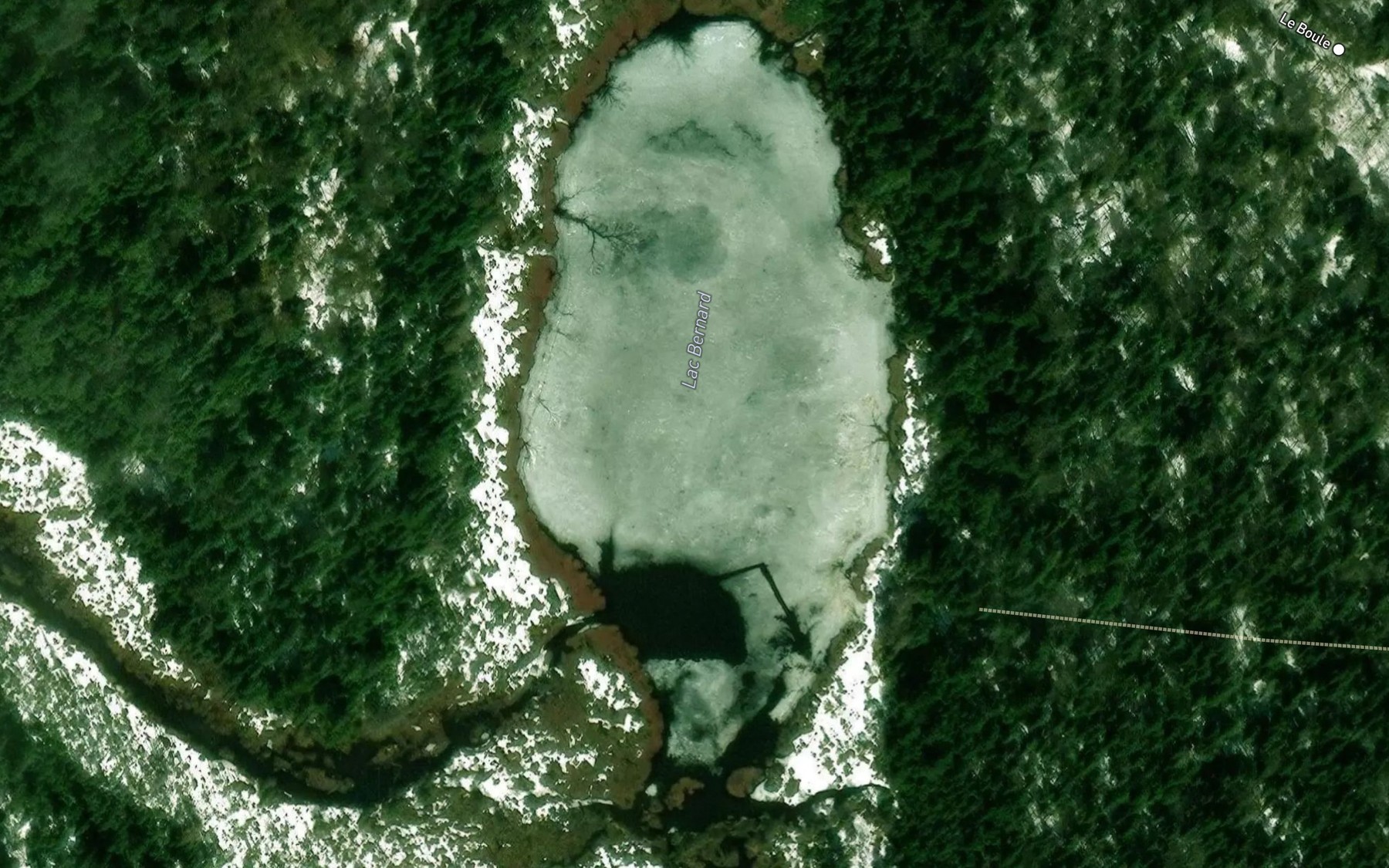 Satellite map of the Lac Bernard