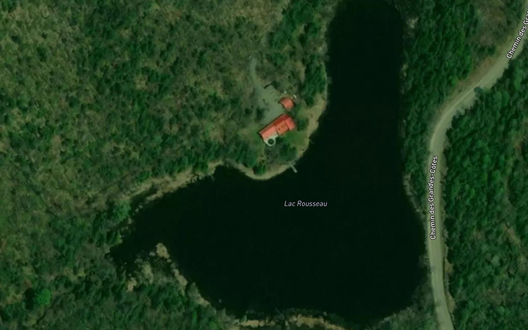 Satellite map of the Lac Rousseau