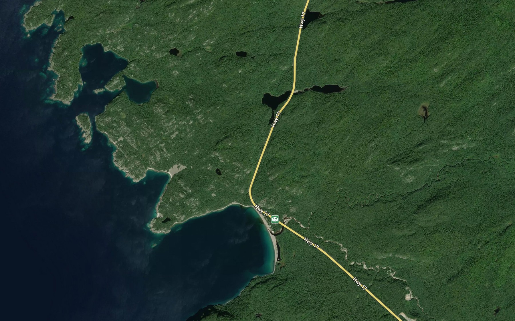 Satellite map of the Old Woman River