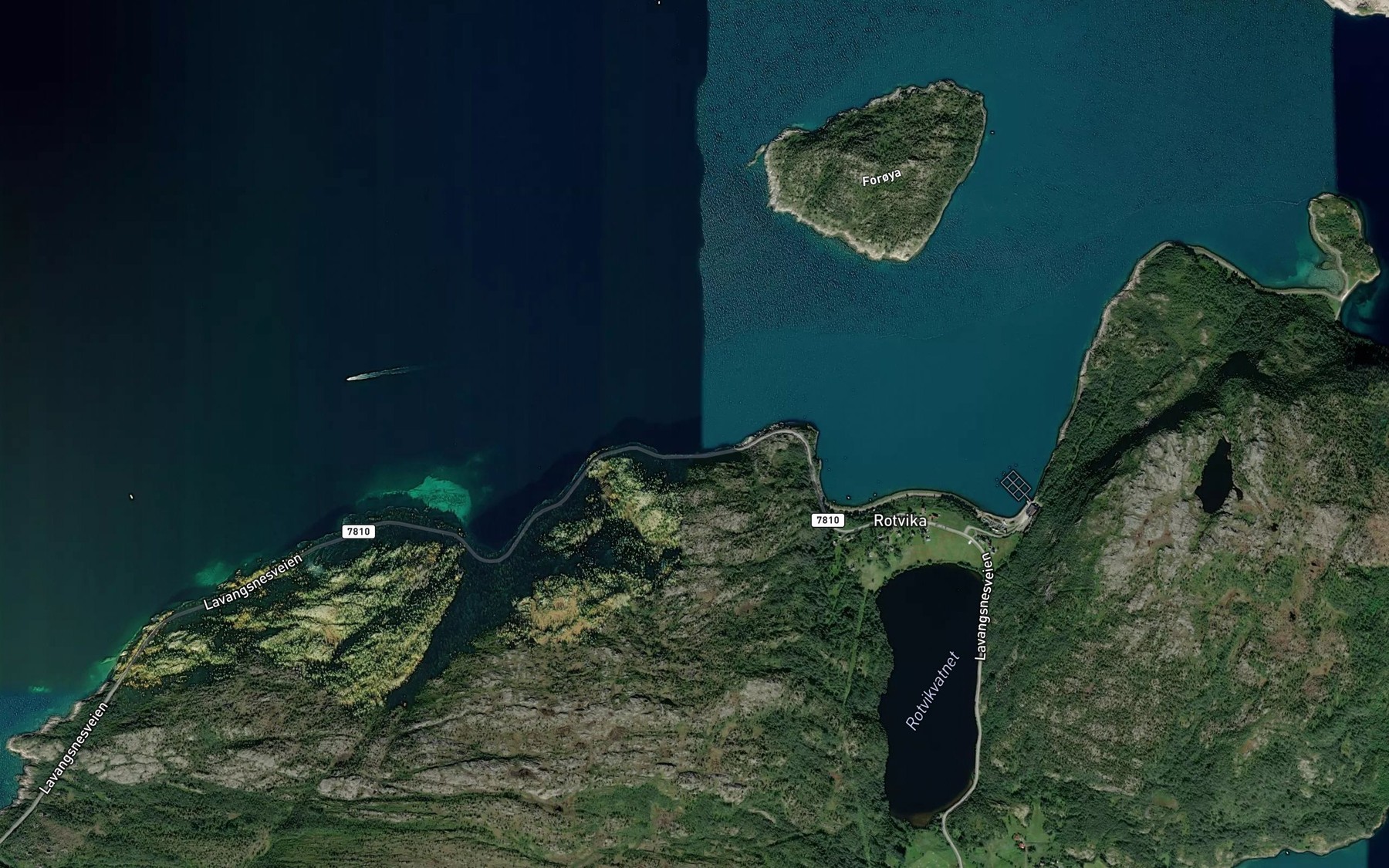Satellite map of the Skarbergbukta