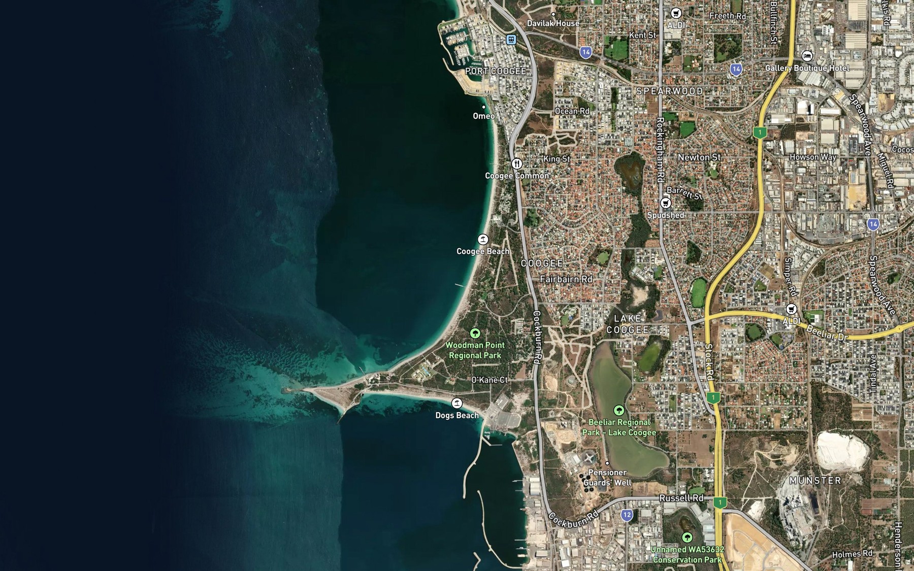Satellite map of the Ammo Jetty