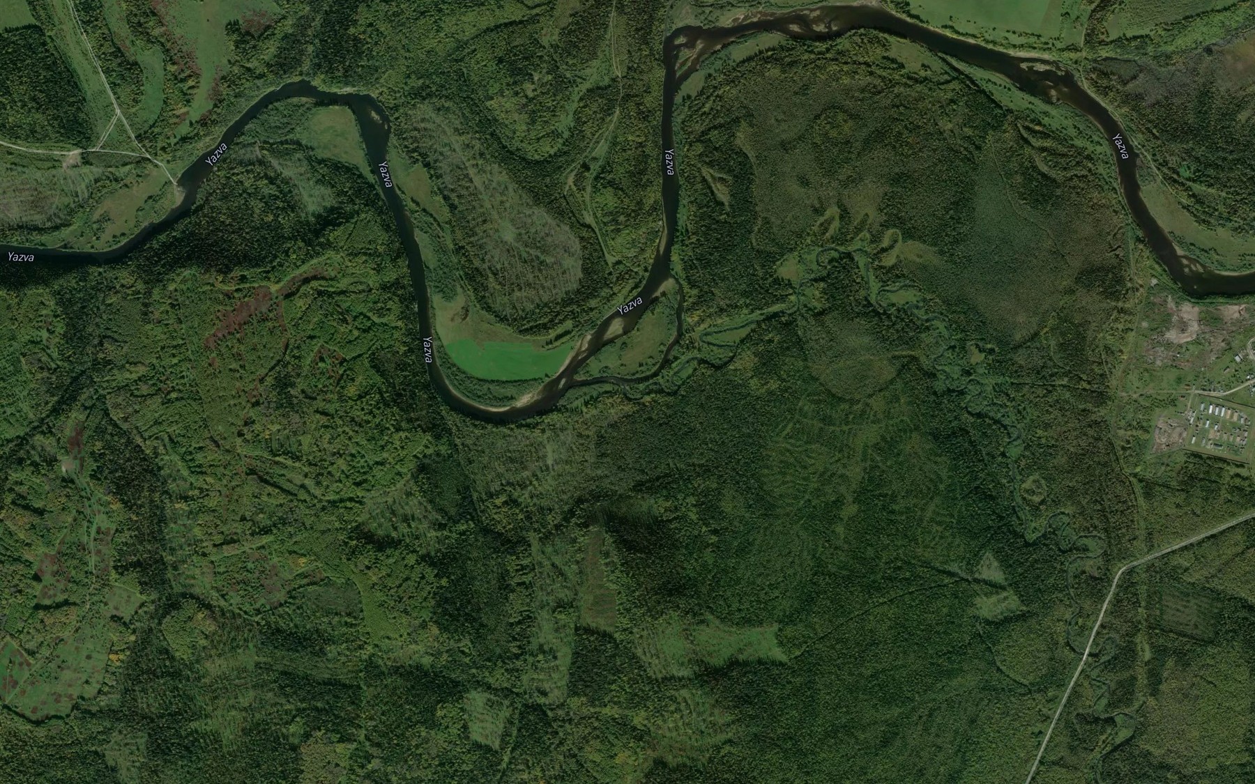 Satellite map of the Mel'