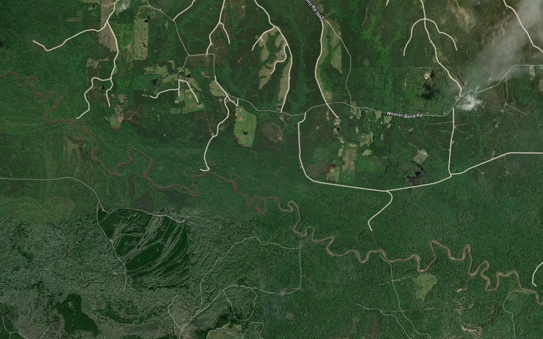 Satellite map of the Gin Creek