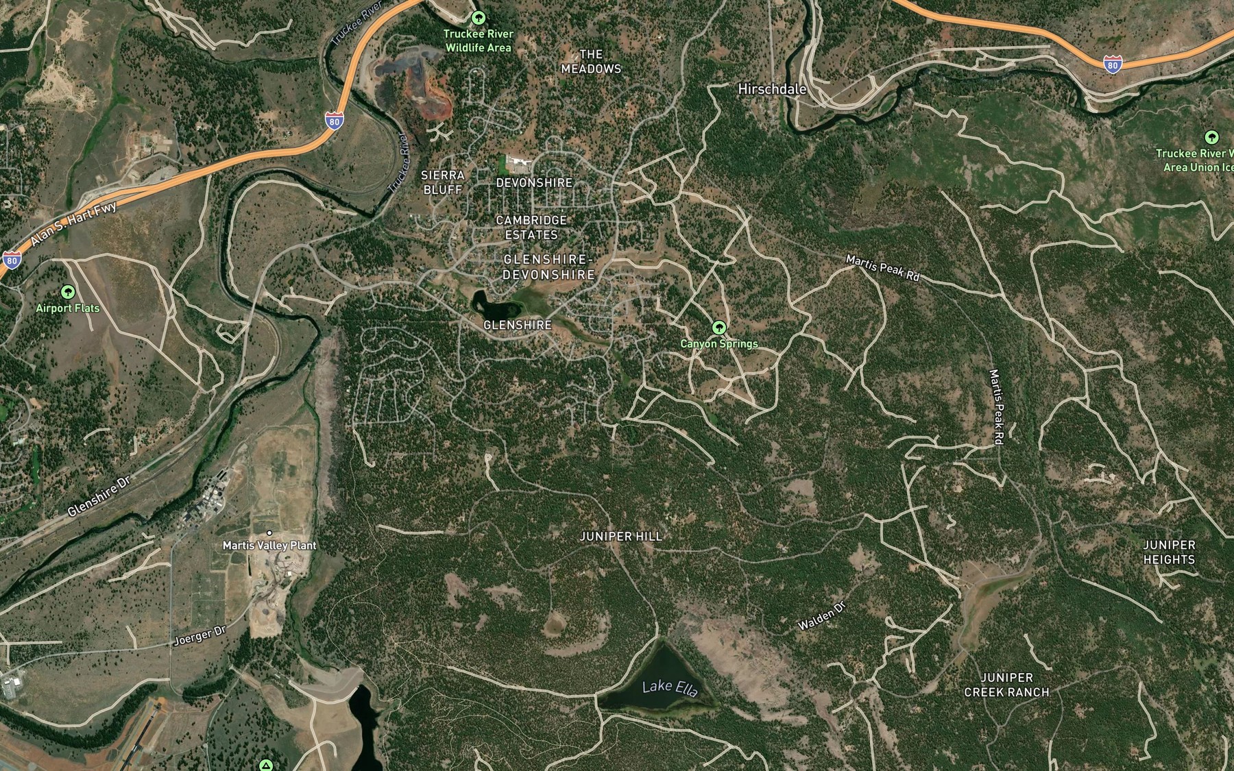 Satellite map of the McKay Spring
