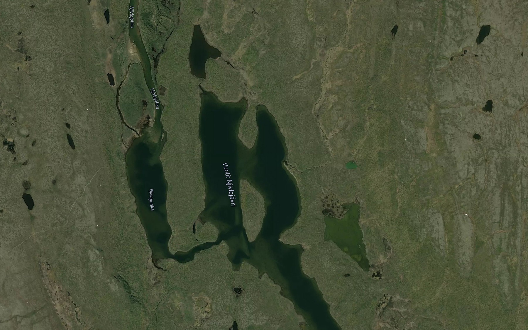 Satellite map of the Njivlujavri,vuolit