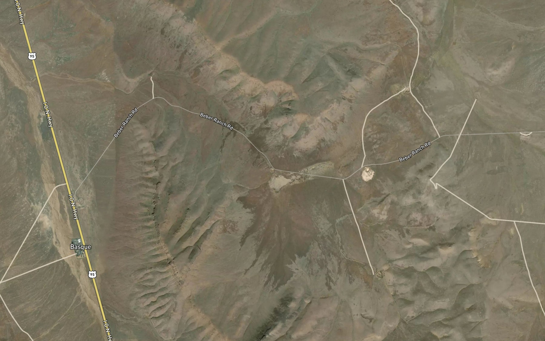 Satellite map of the Bellmare Reservoir