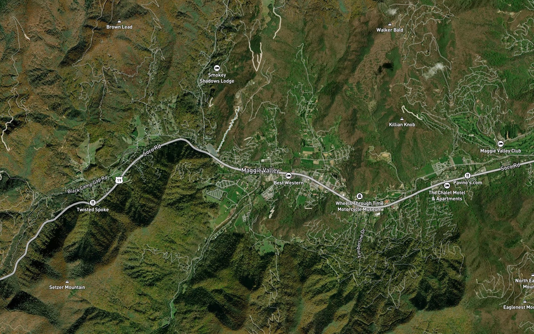 Satellite map of the Campbell Creek