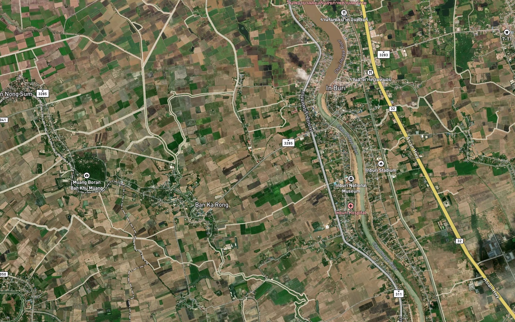 Satellite map of the Khlong Thong Khung