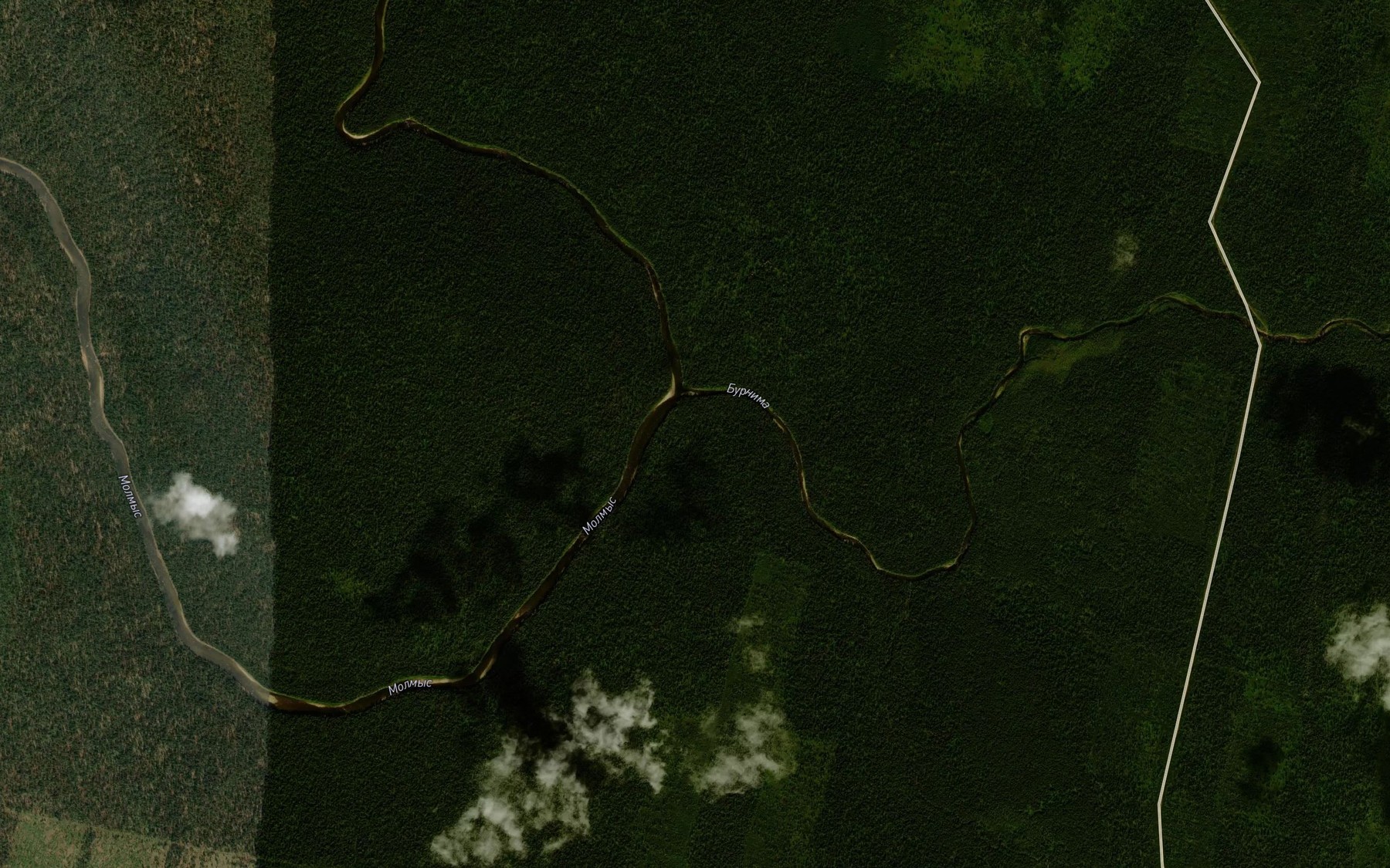 Satellite map of the Burnima