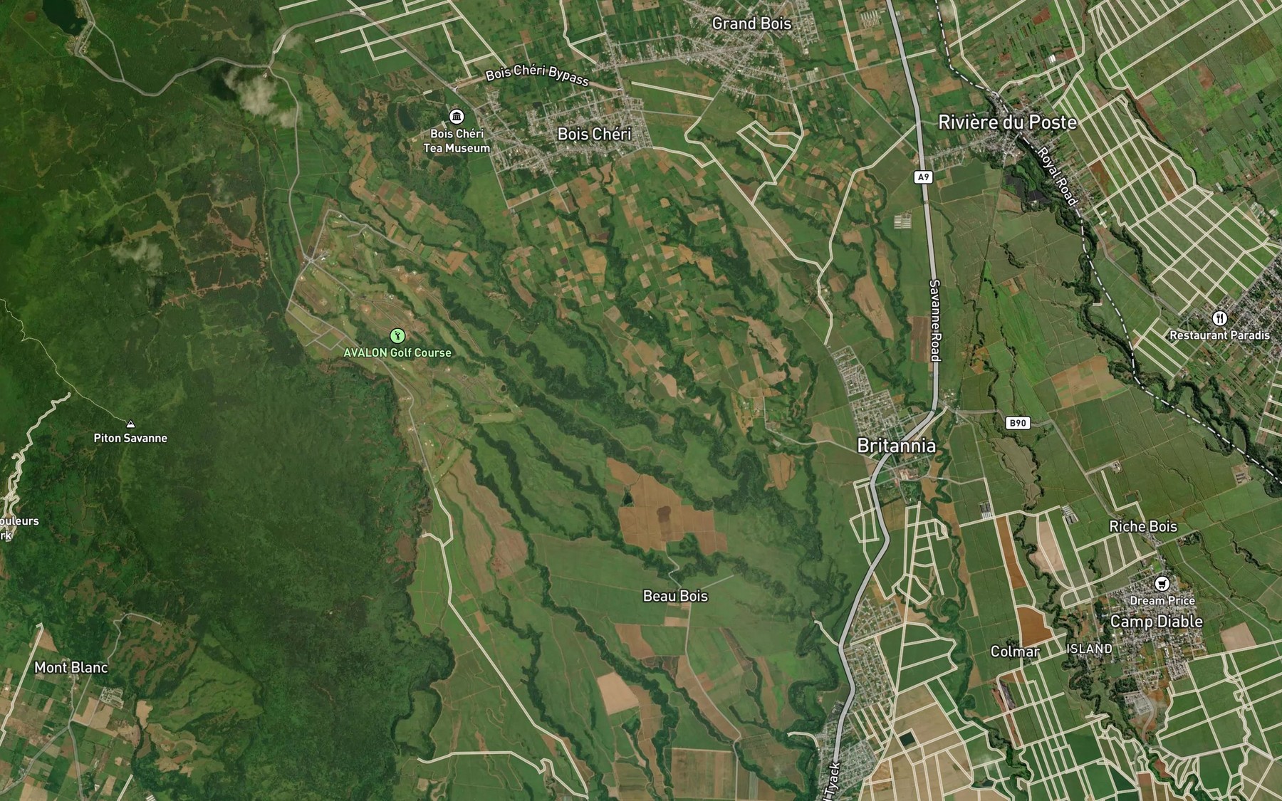 Satellite map of the Ruisseau Pipe