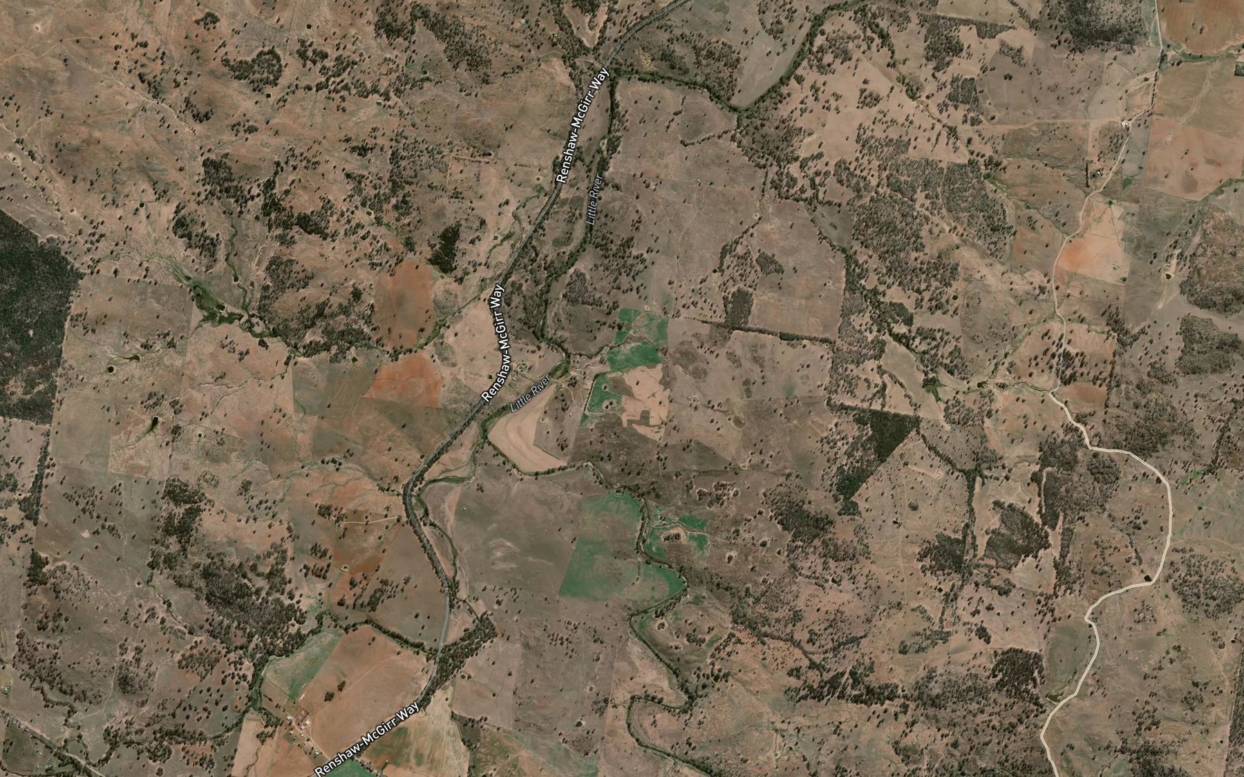 Satellite map of the Dilga Creek