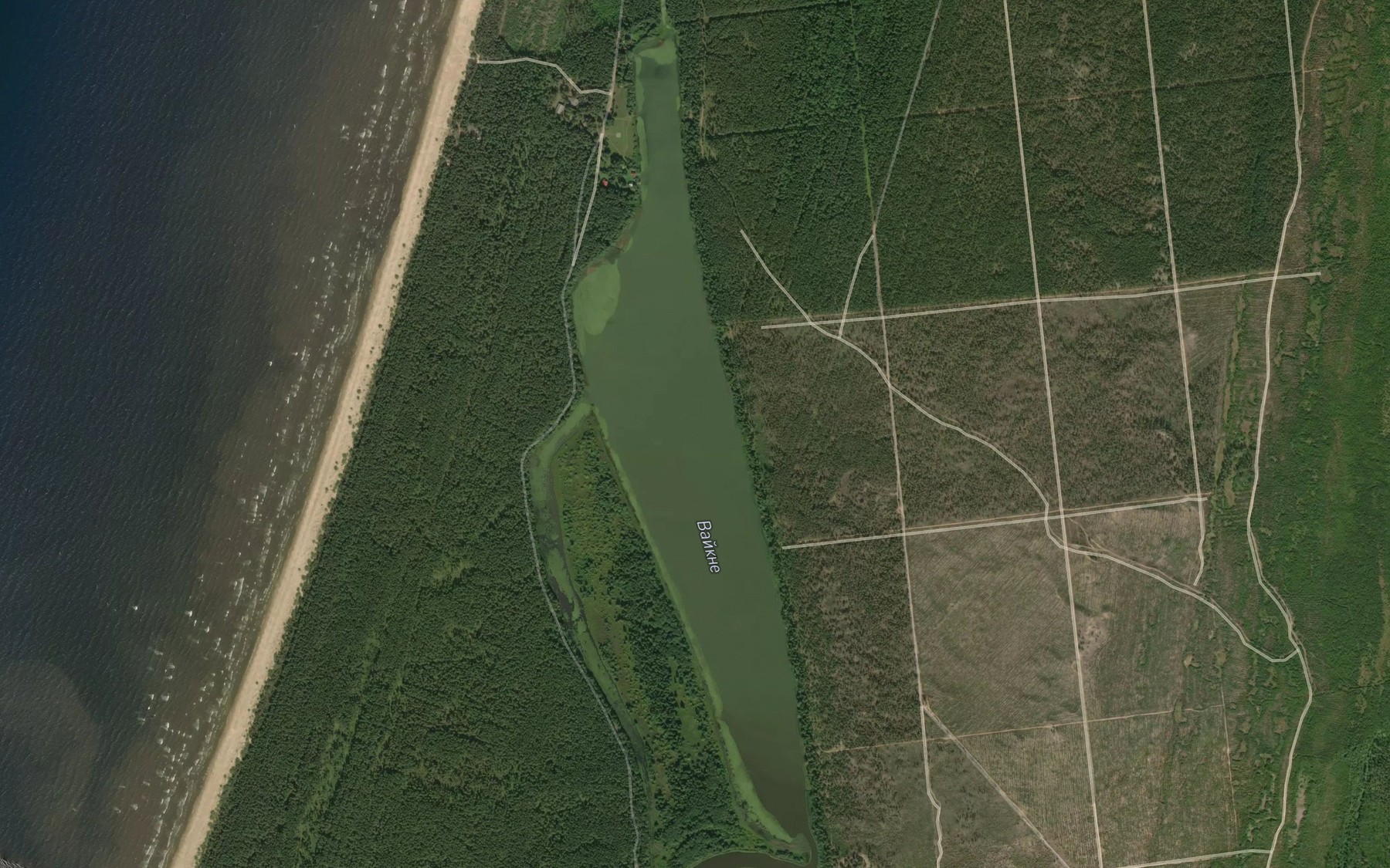 Satellite map of the Ozero Vaykne