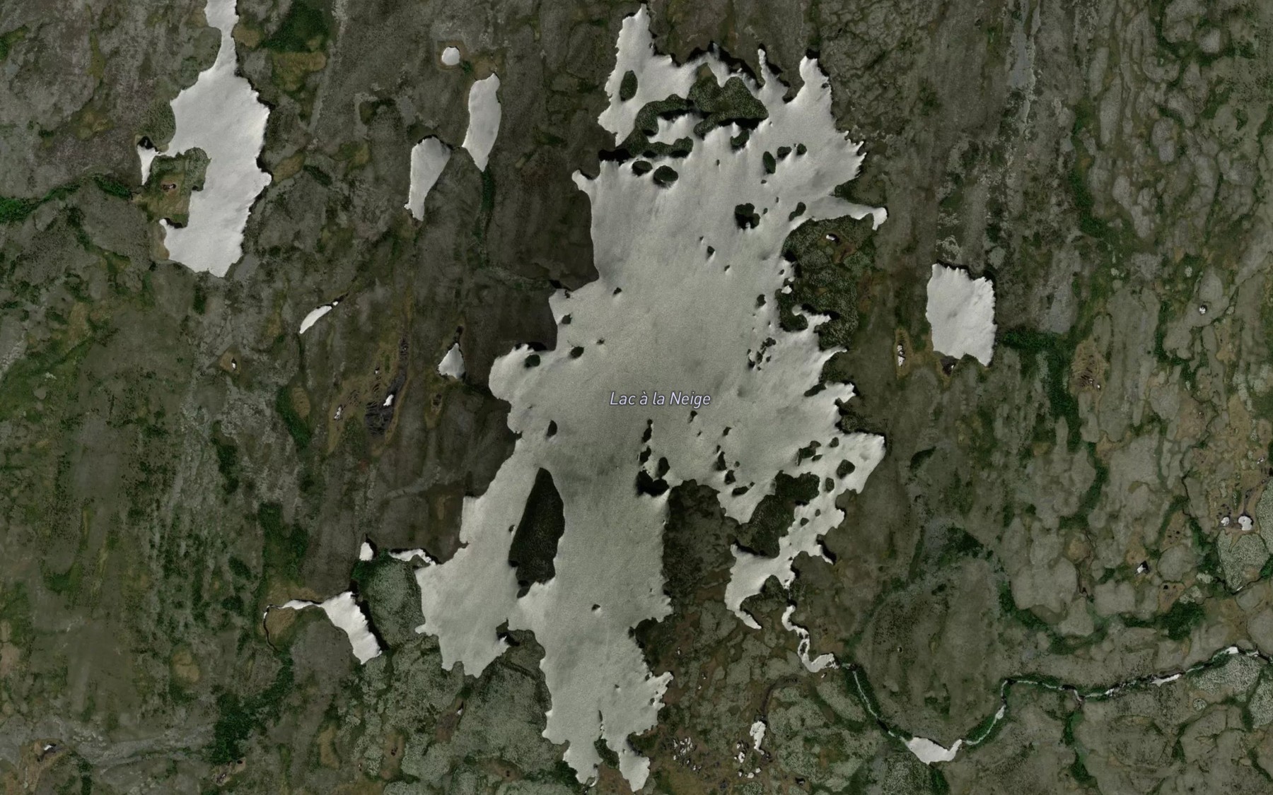 Satellite map of the Lac a la Neige