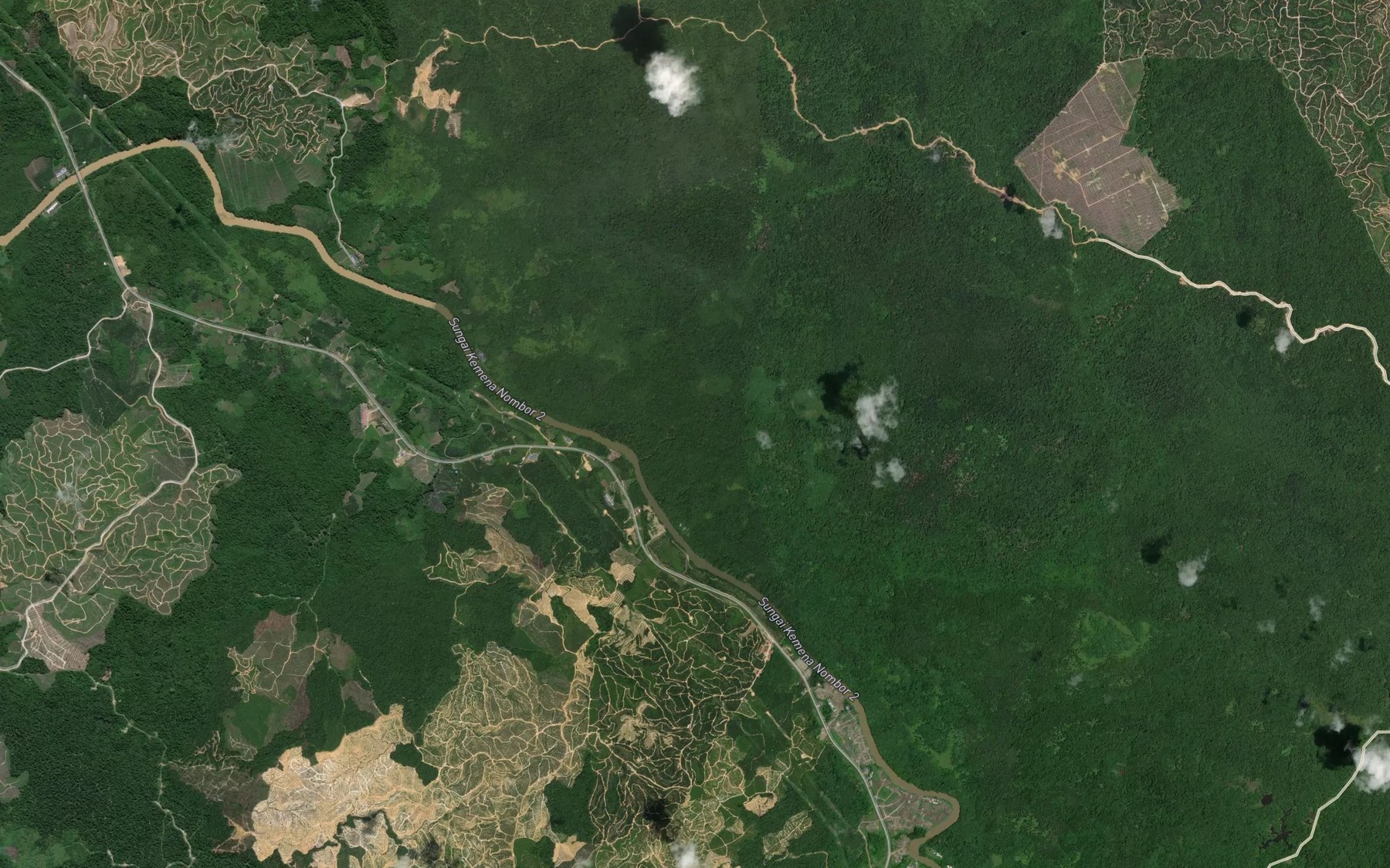 Satellite map of the Sungai Semanok