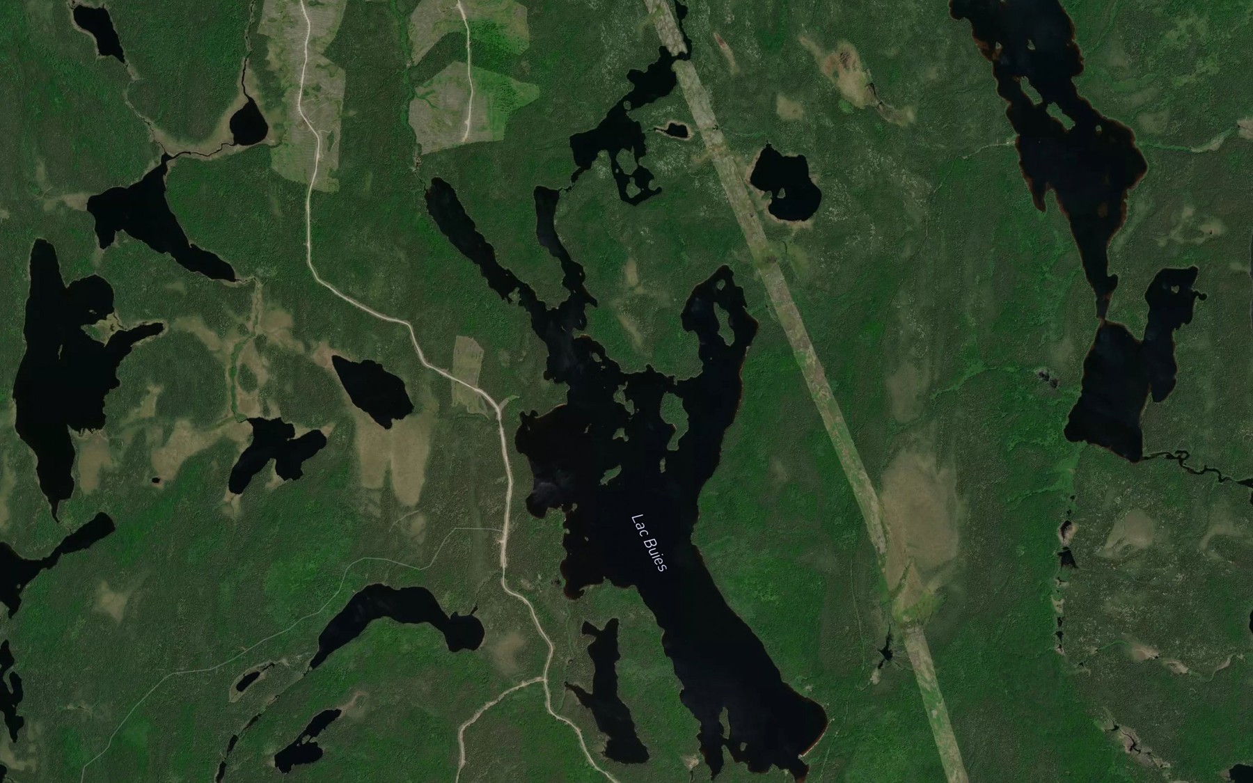 Satellite map of the Lac Buies