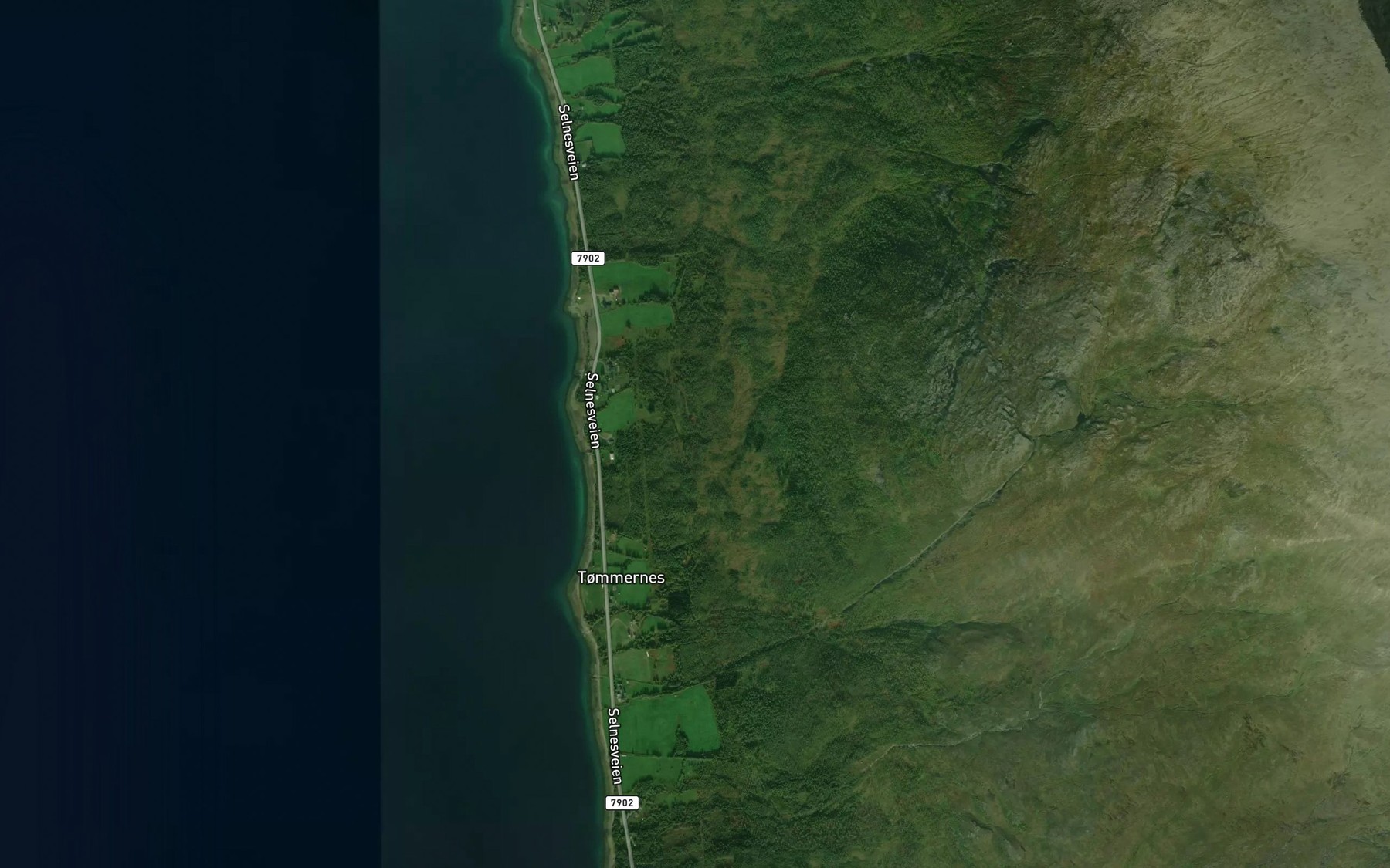 Satellite map of the Brattneselva